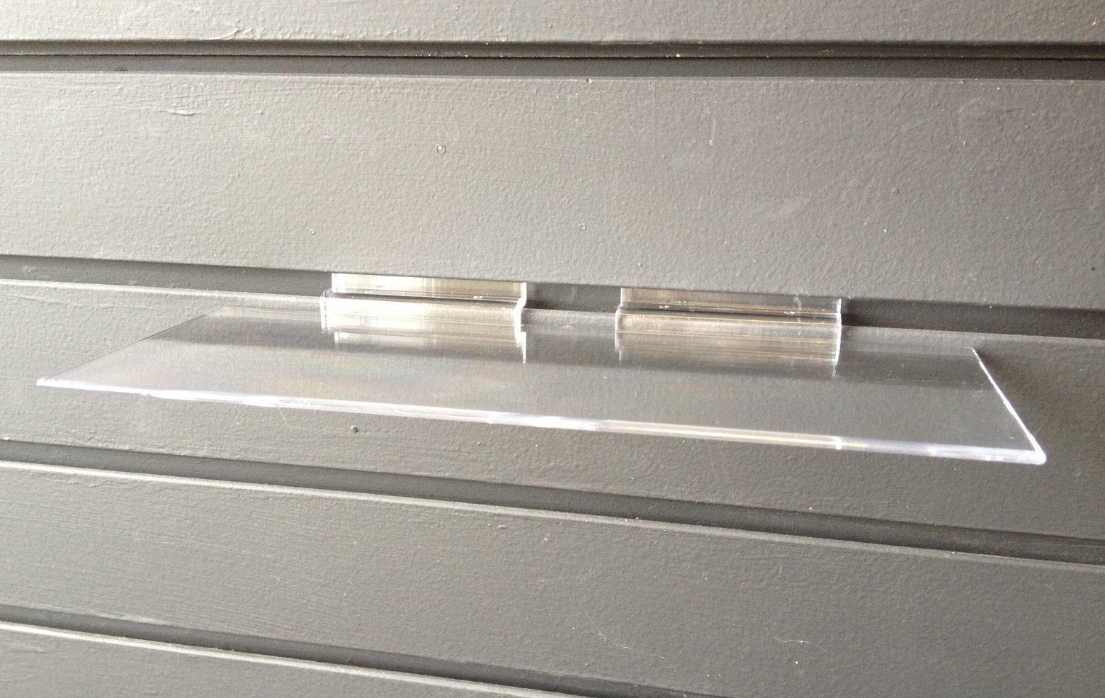 Dazzling Displays 3-Pack of 4″ x 10″ Slatwall Shelves