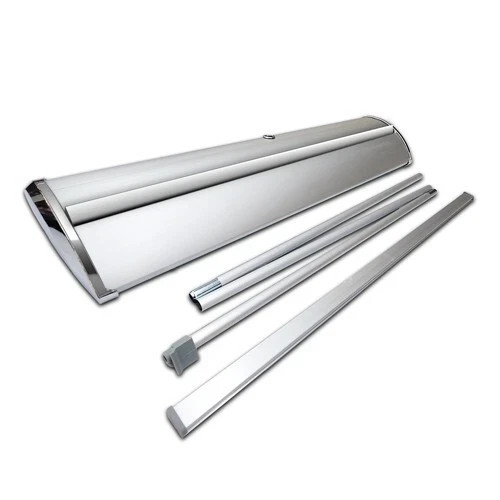 DELUX Retractable Banner Stand 33″x 80″- 85X200- SILVER (Hardware only)