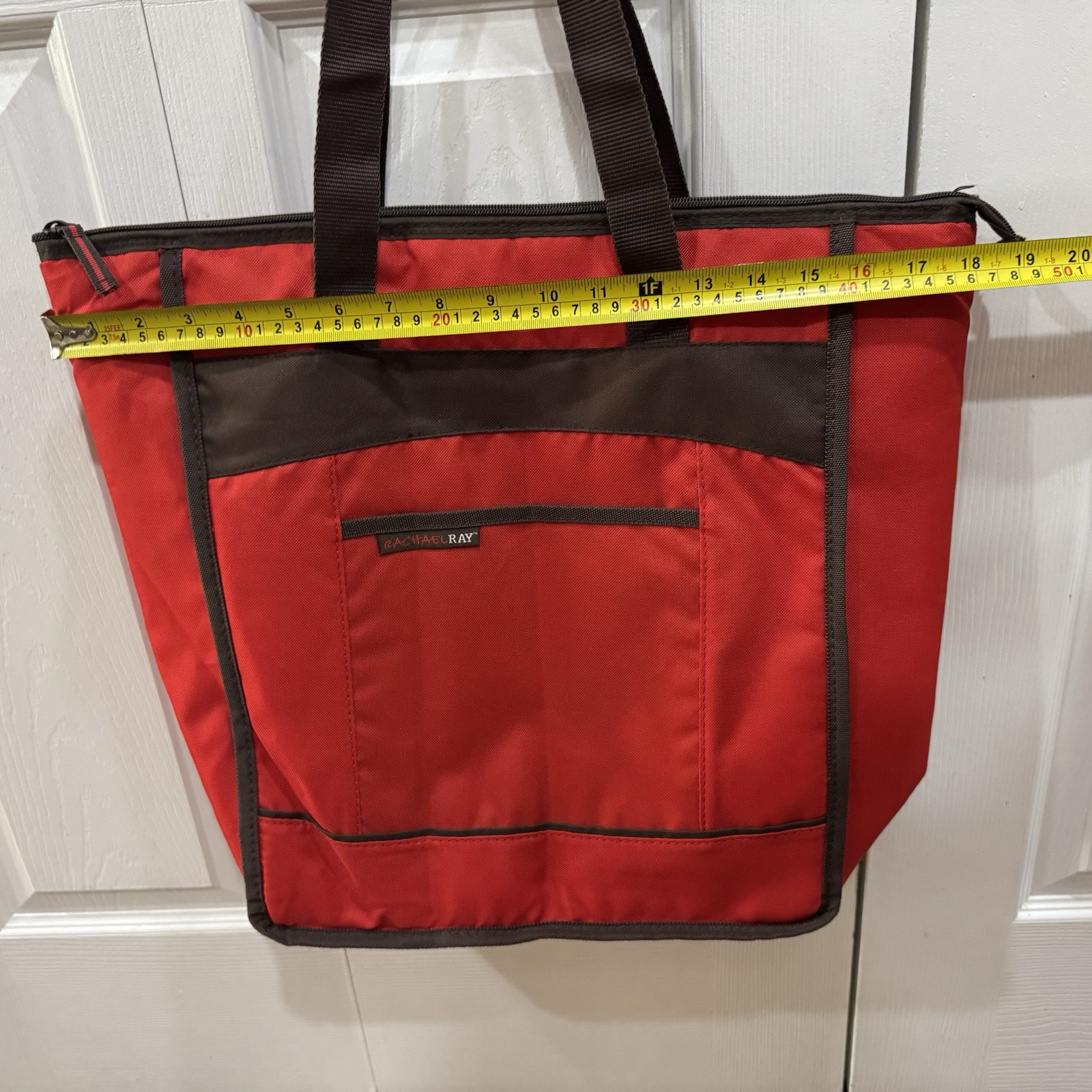 Rachael Ray Pack And Go Chillout Cooler Bag Insulated Soft Grocery Tote Red NWOT