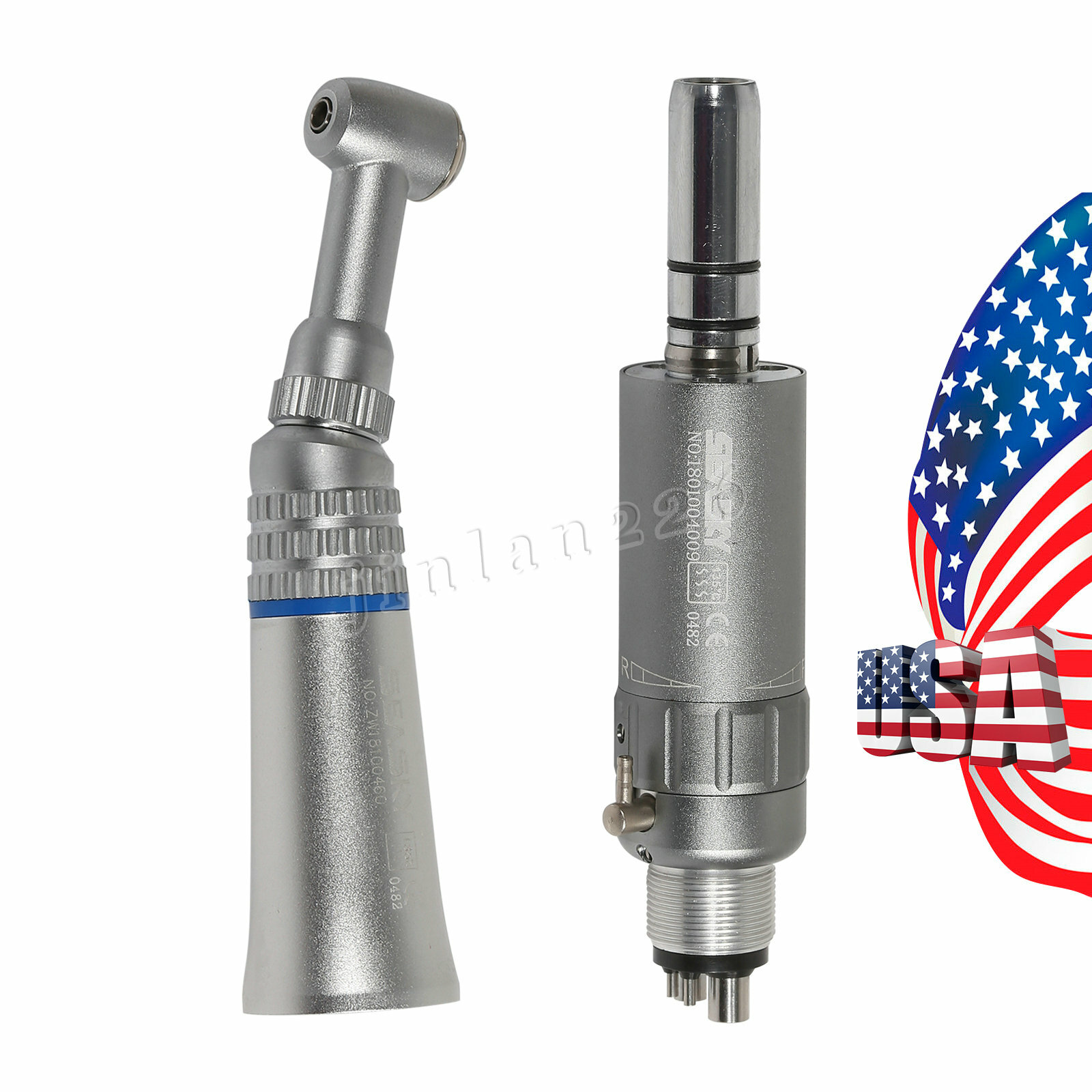 NSK Style Dental Contra Angle Slow Speed Handpiece /Air Motor 4 Holes E-Type OEM