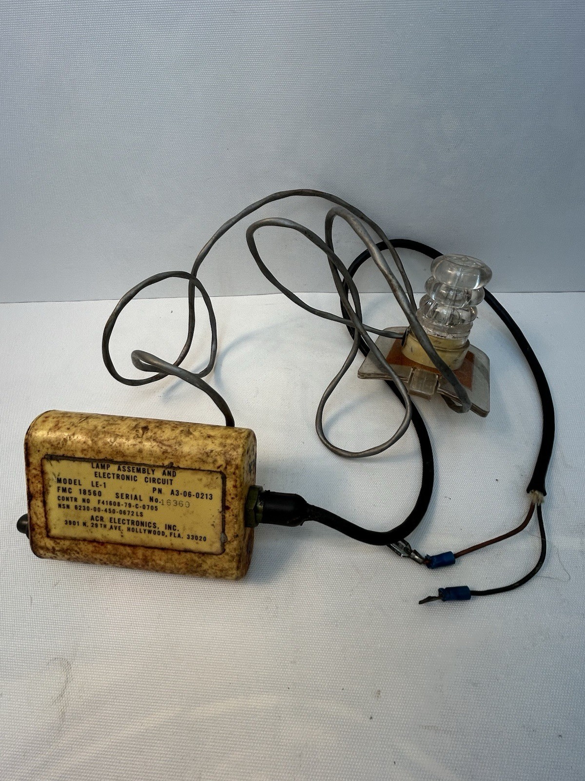 LIFERAFT SIGNAL LIGHT RARE! VINTAGE! TESTED & WORKING VIETNAM OR KOREAN WAR ERA