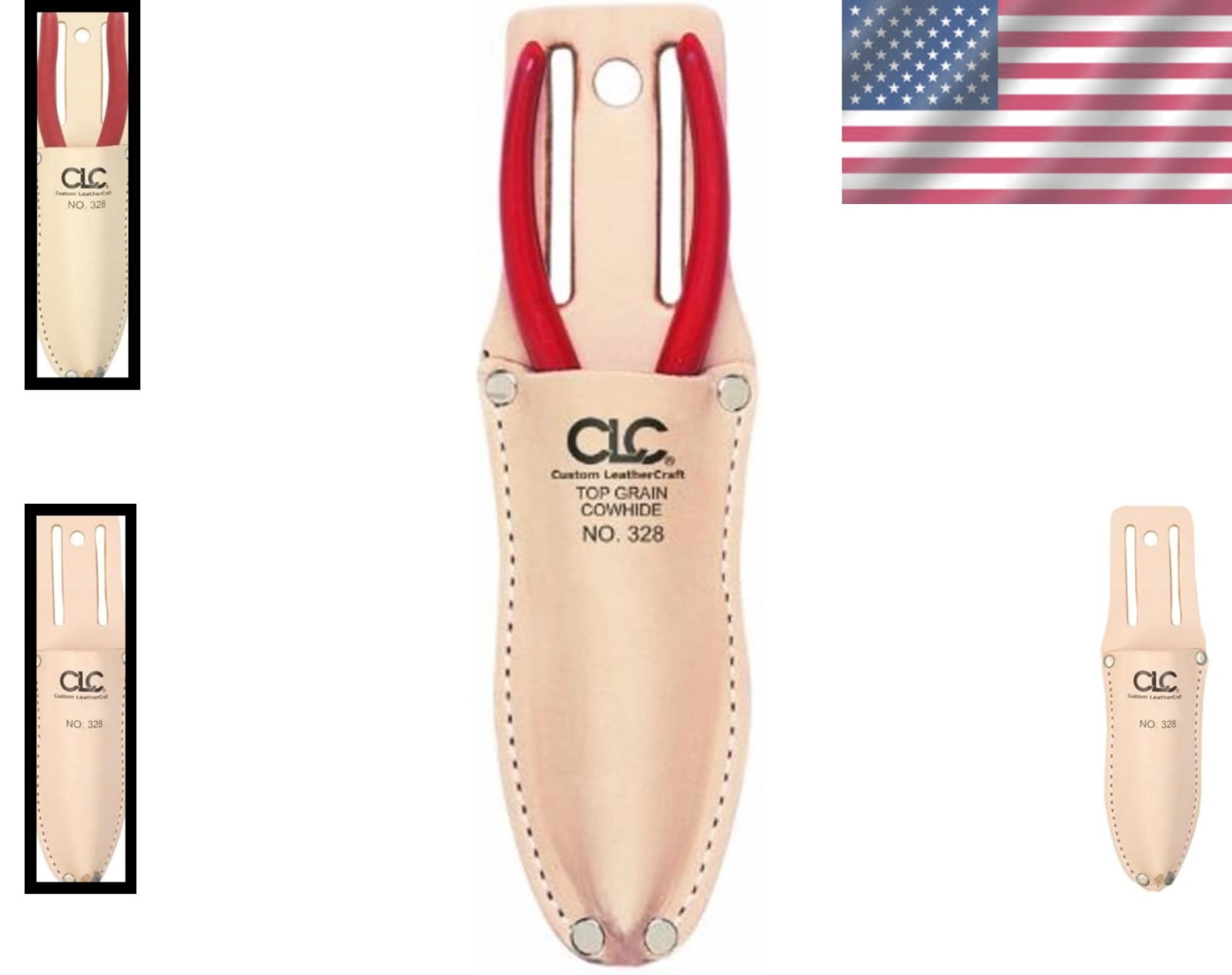 Durable Heavy-Duty Leather Pliers Holder with Slip Pocket for 10-Inch Tools
