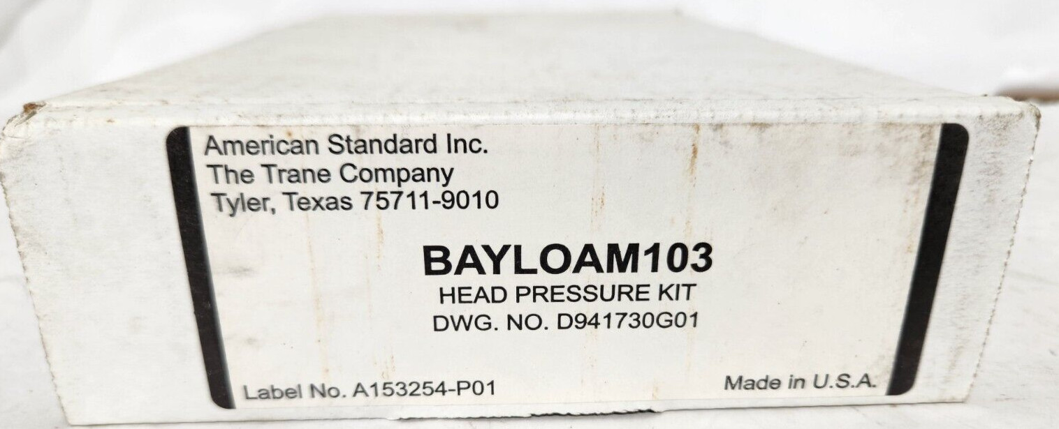 Trane American Standard BAYLOAM103 Head Pressure Kit NEW