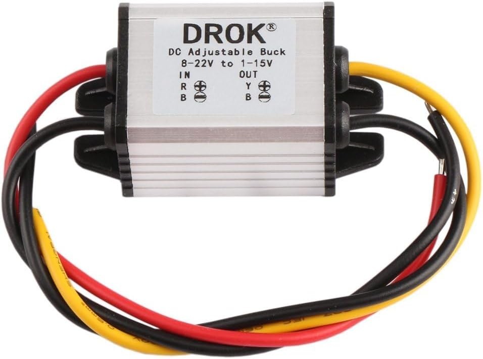 Waterproof DC Buck Converter Voltage Regulator 8-22V to 3-15V 5V 12V 3A Adjus…