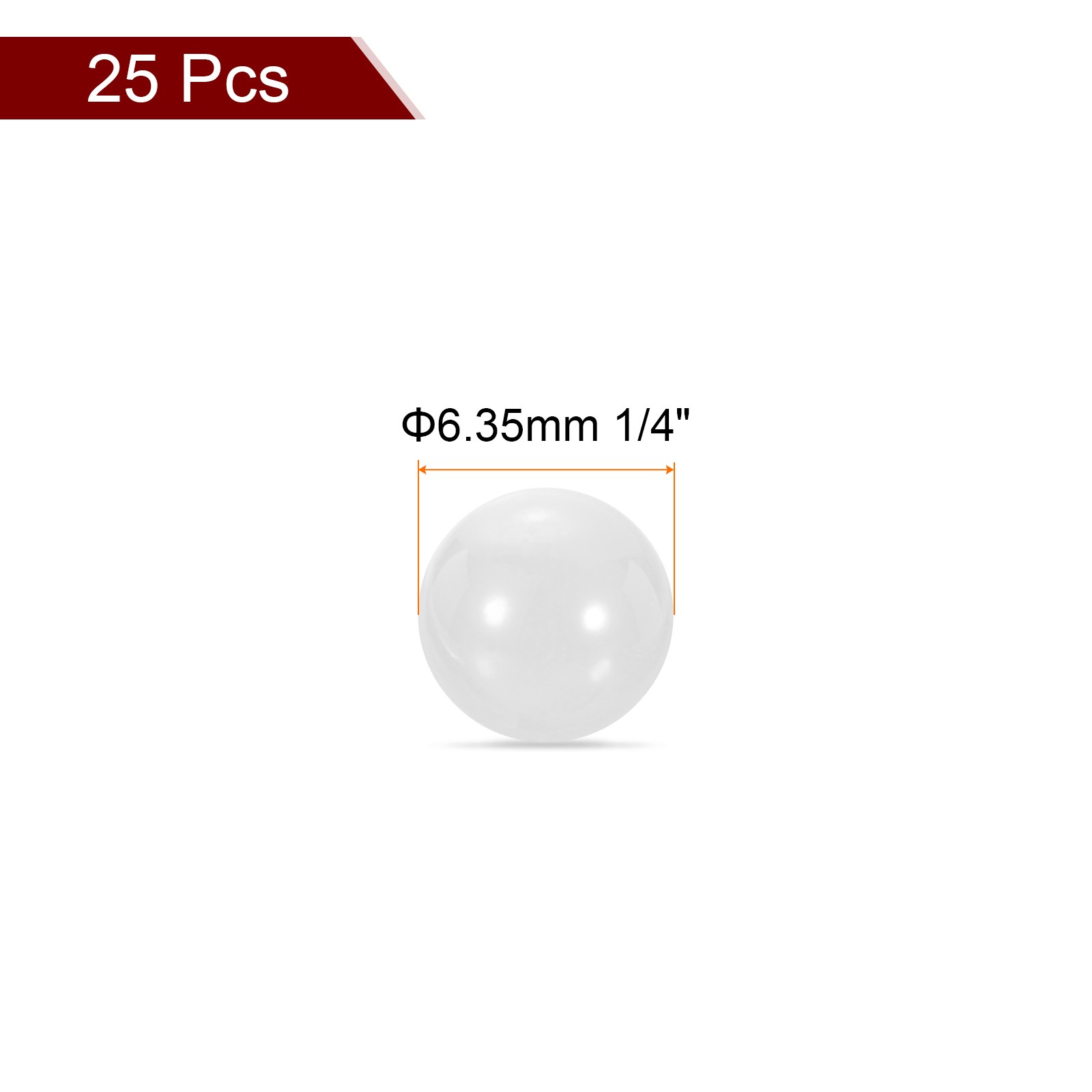 25pcs Ceramic Bearing Balls 6.35mm 1/4″ Zirconium Ball G5 Precision Balls