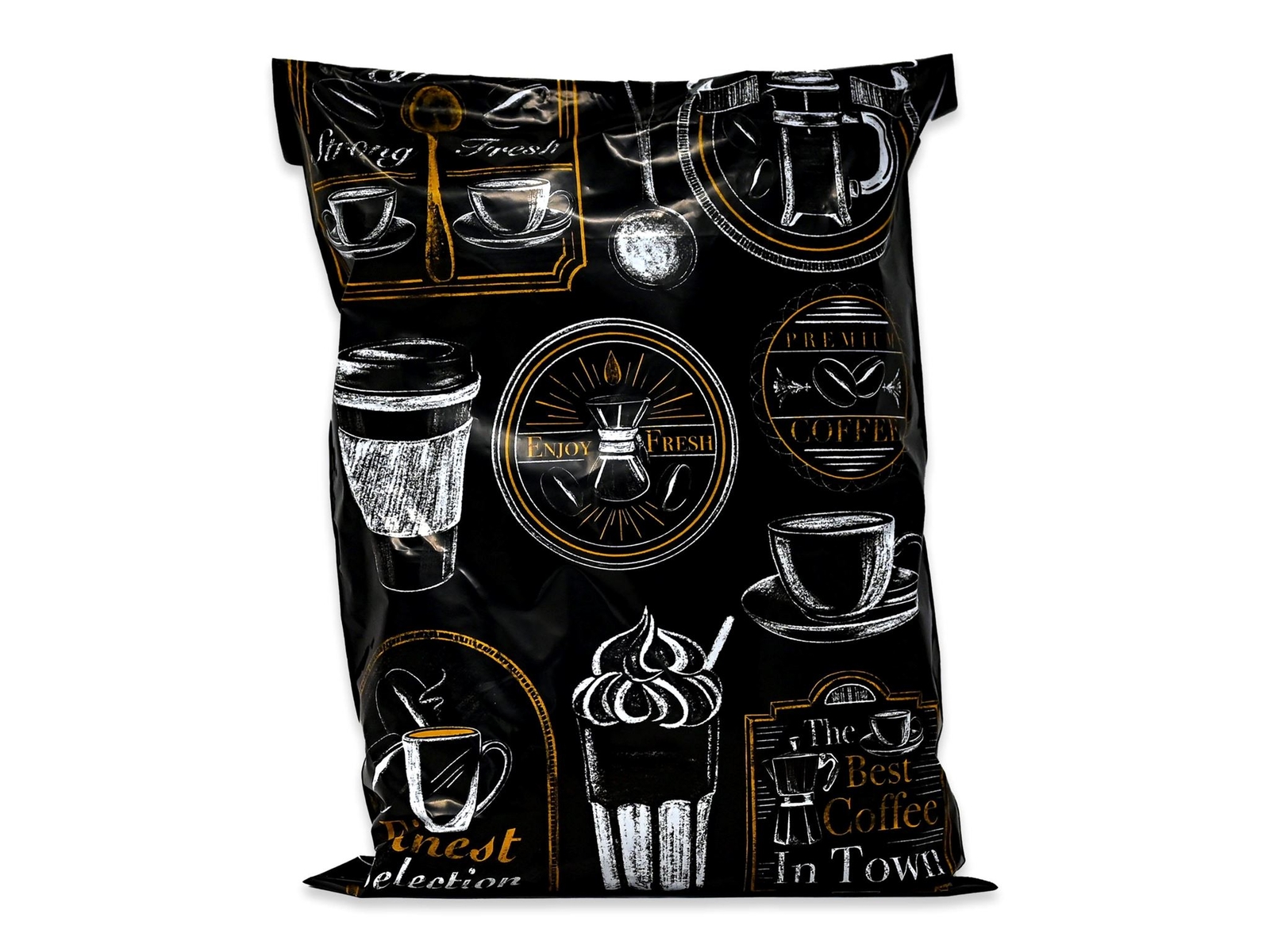 10×13 Inch Coffee Designer Mailers, Designer Self Sealing Shipping Mail Bags for