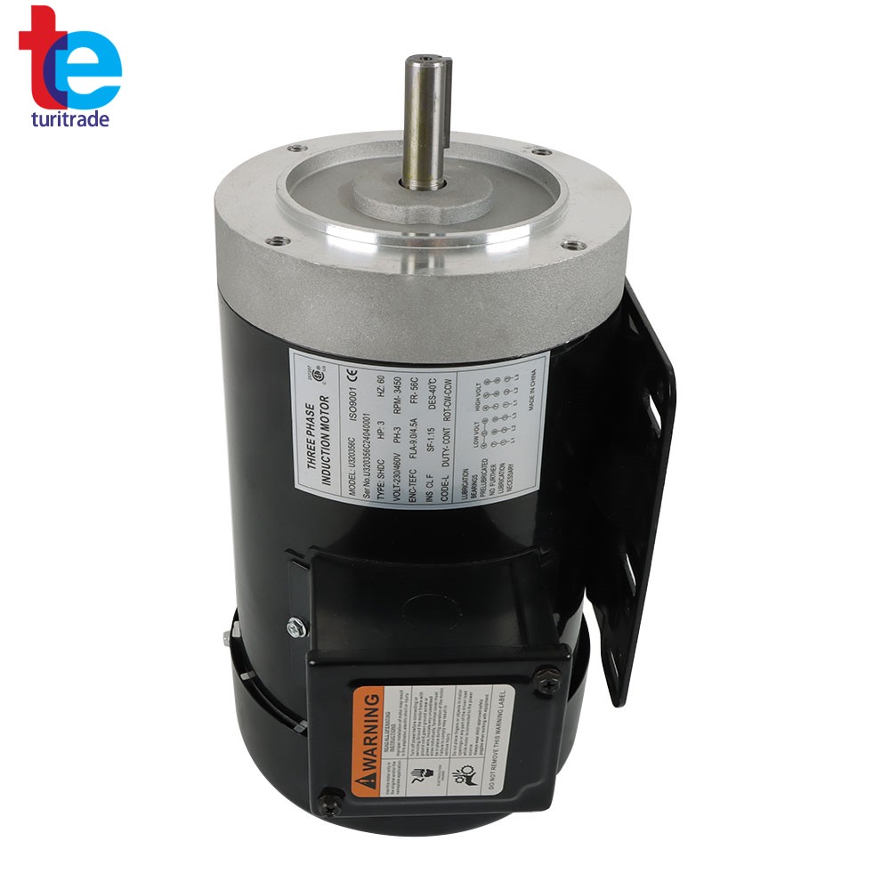 3 HP General Purpose Electric Motor 3 Phase 56C Frame 3450 RPM TEFC 230/460V