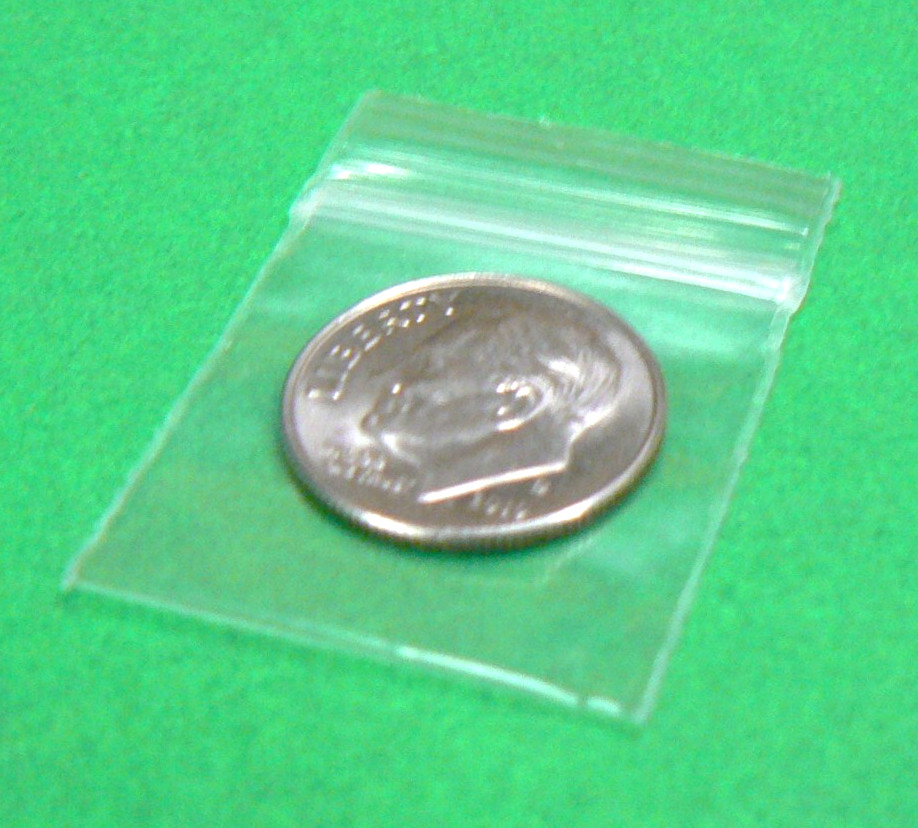 1″x1″ Poly Bags 2mil Clear Reclosable 500 Small 1″ Square Mini Baggies 1×1 Size