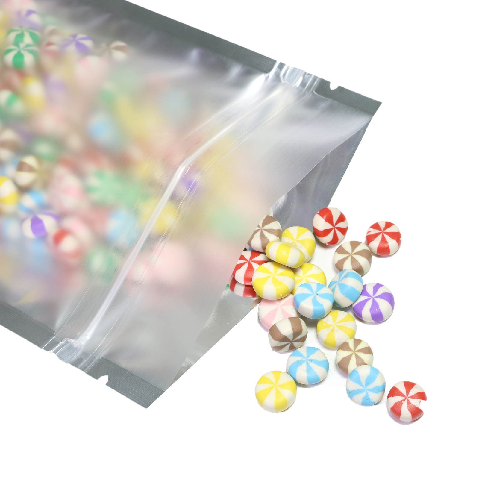 100/500/1000 Clear/Silver/Green Flat Mylar Foil Zip Lock Bags 10x15cm (3.9×5.9″)