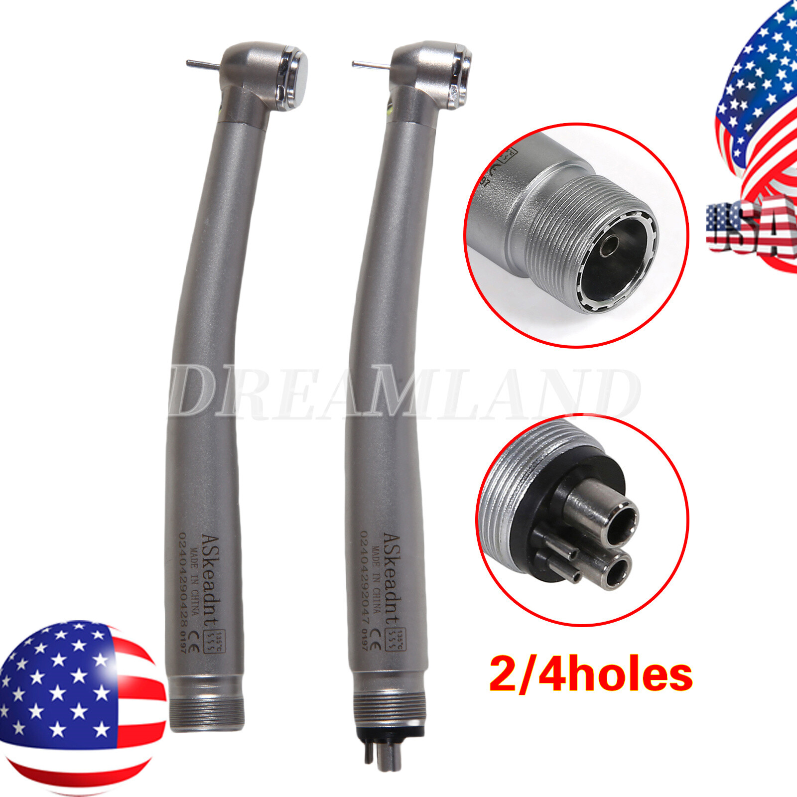 Turbina LED 2/4 orificios con pieza mano de alta velocidad dental NSK Style