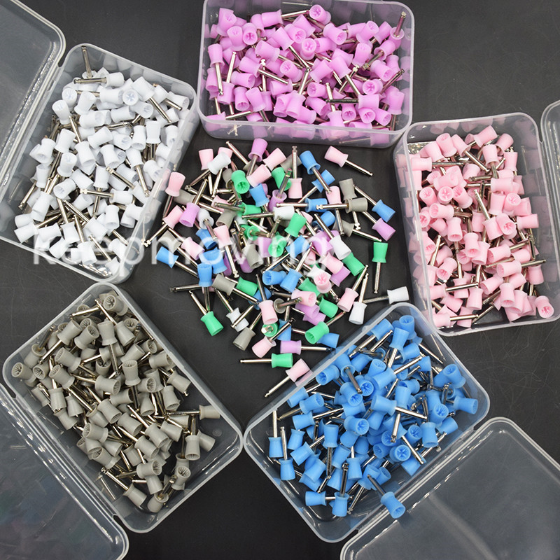 100/500/1000 Pcs Dental Rubber Latch Polisher Polishing Prophy Cup Bowl Brushes