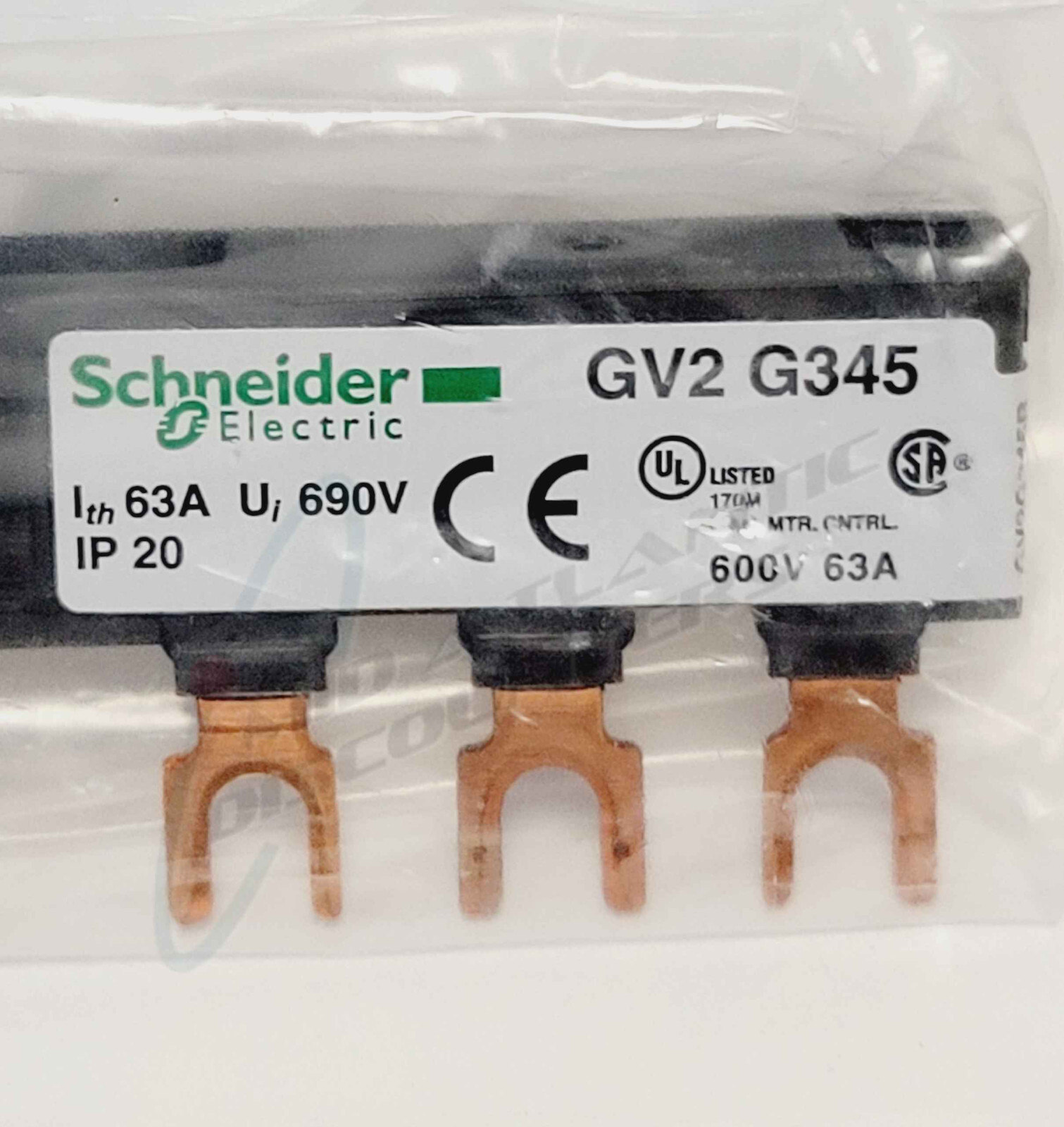 Schneider Electric GV2G345 Busbar Link 3 Phases, 63A/690V