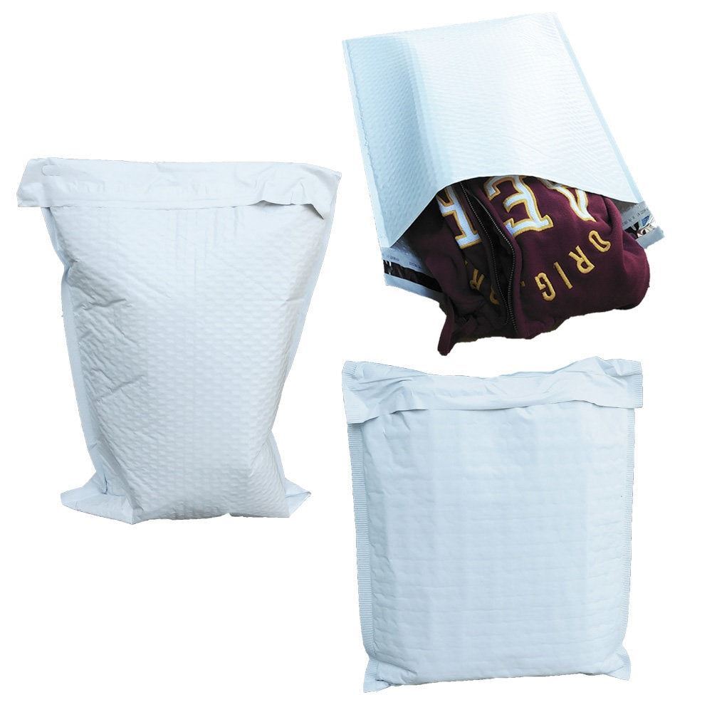 White Padded Poly Bubble Mailer Padded Envelopes, Waterproof Protective Self Sea