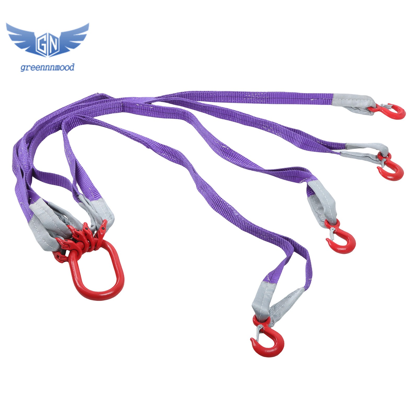 5ft 6610lbs Chain Sling for Lifting with G80 Alloy Steel Four Legs Grab Hook