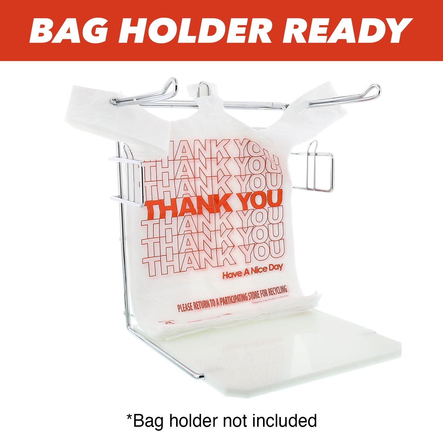 T-Shirt Thank You Plastic Grocery Store Shopping Carry Out Bags 50-1000