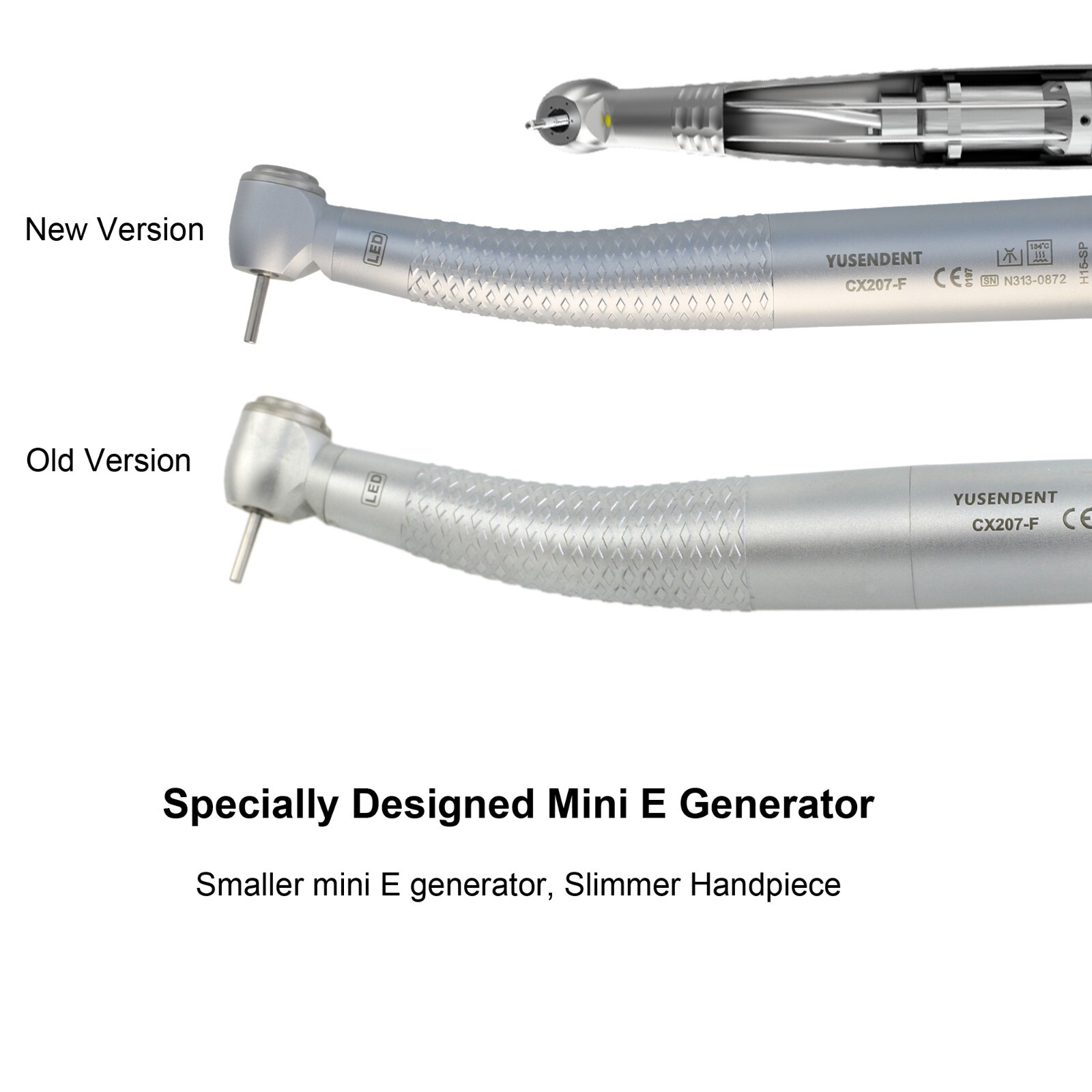 COXO Dental LED Handpiece High Speed E-generator Self Power Turbine 4 Hole NSK