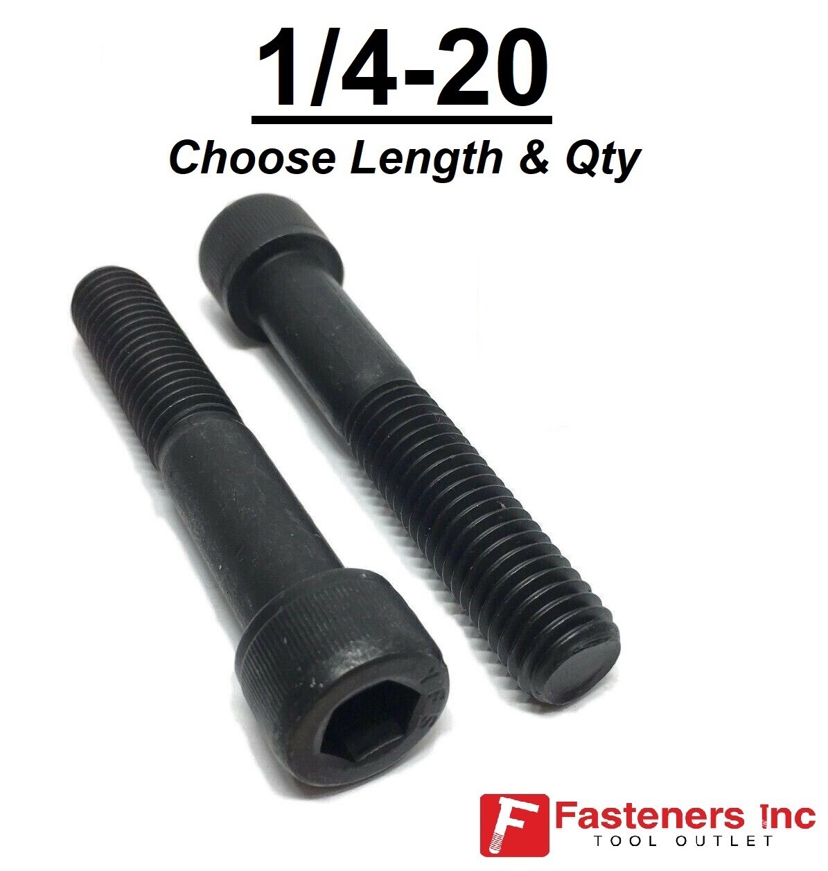 1/4-20 Socket Head Cap Screws Allen Black Oxide 12.9 (CHOOSE LENGTH & QTY)