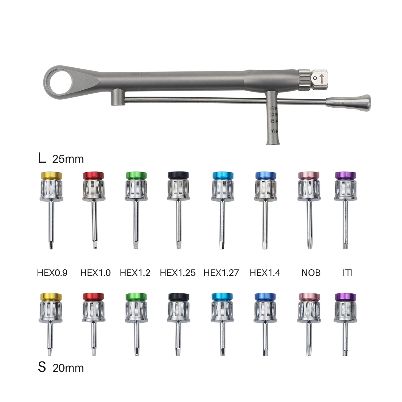 Dental Universal Implant ProstheticTorque Wrench Screw Driver Autoclavable 135°C