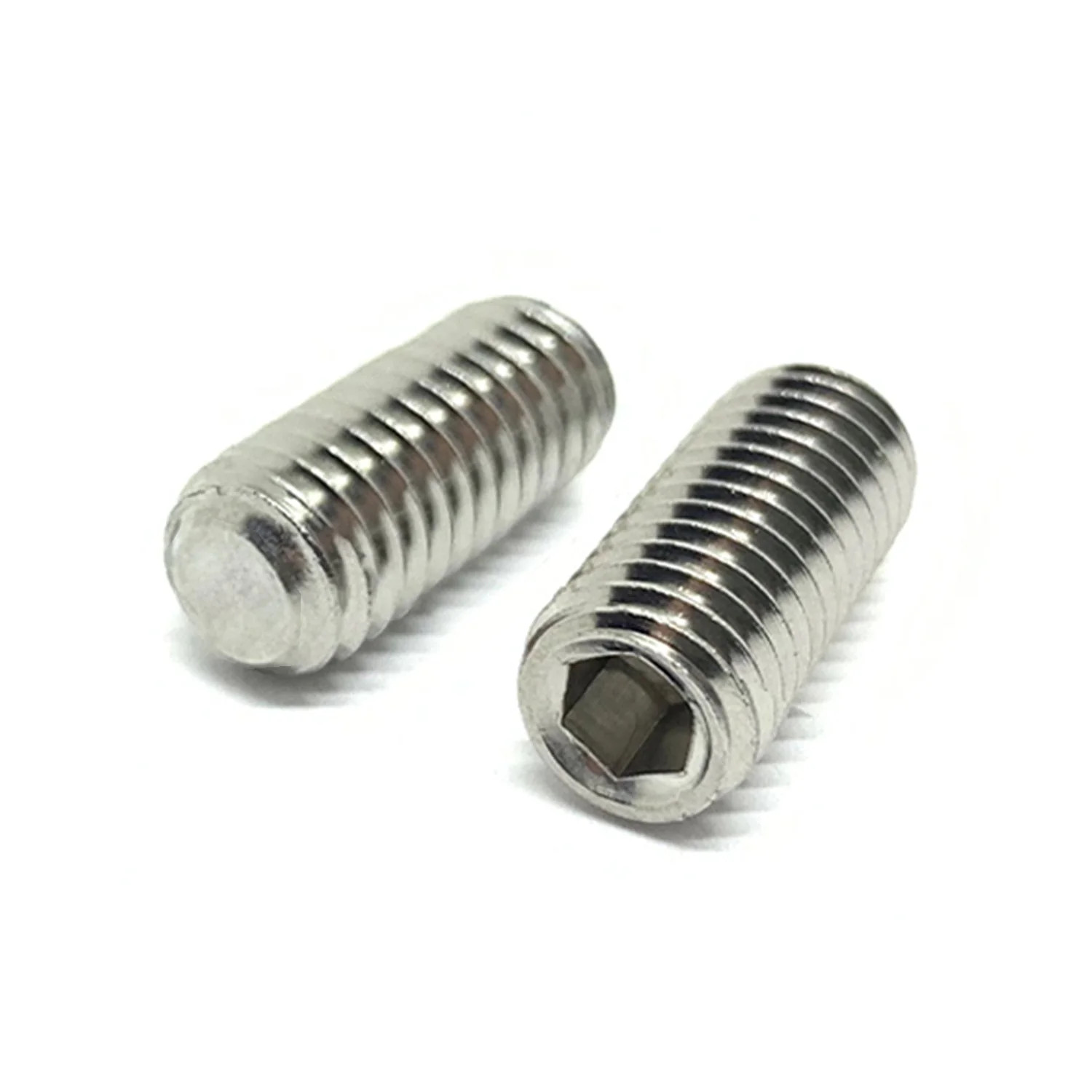 M8-1.25×12 Stainless Steel A2 Flat Point Allen Socket Set Screws