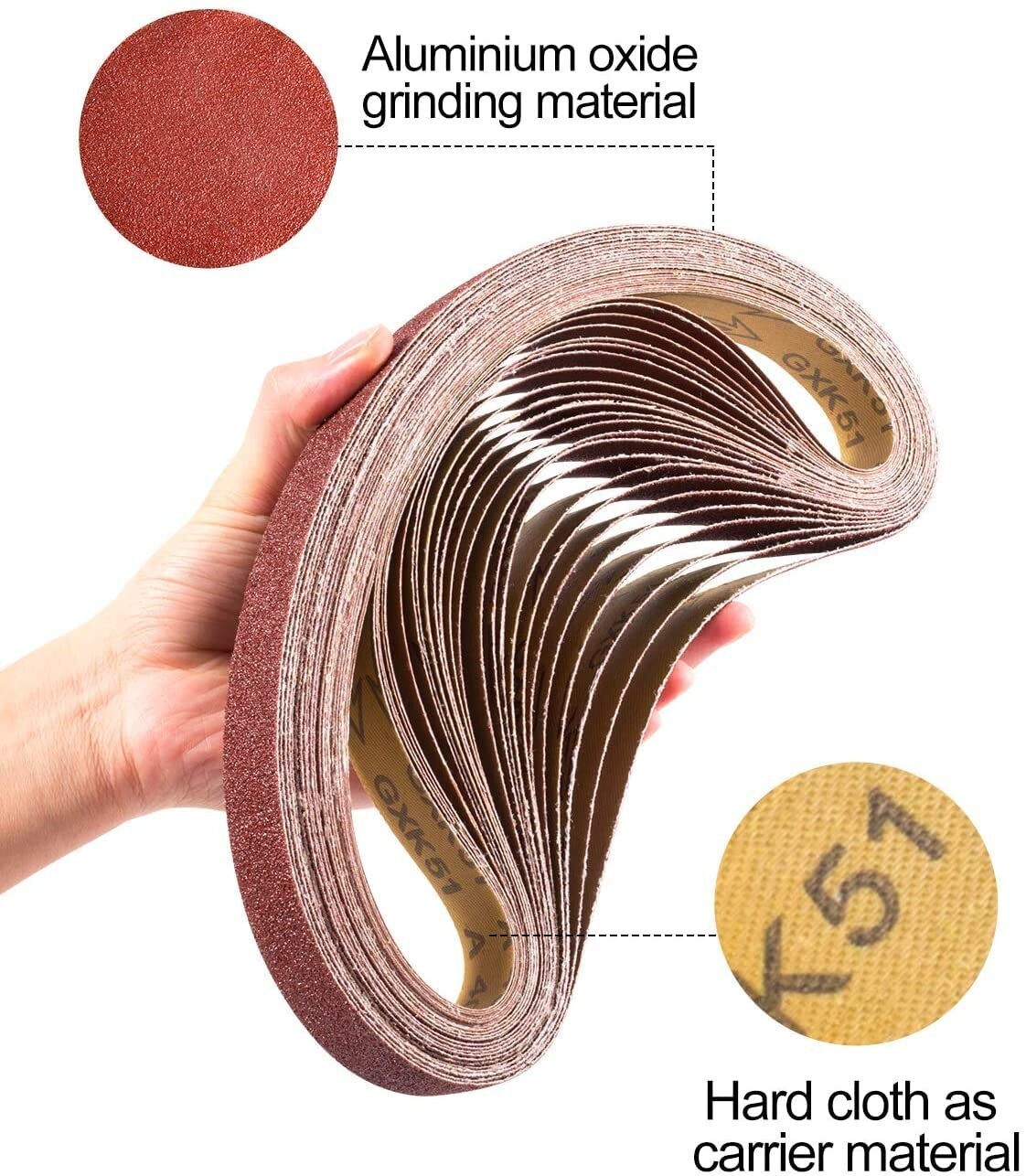 25PCS 1×42 inch Sanding Belts Belt Sander Sandpaper 60 80 120 150 240 400 Grit