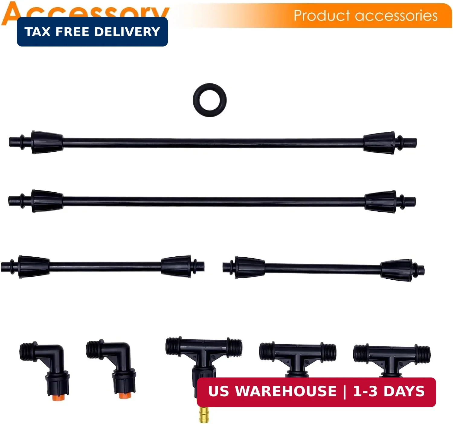 Poly Boom Sprayer Wand 4 Nozzle with Brass Fitting