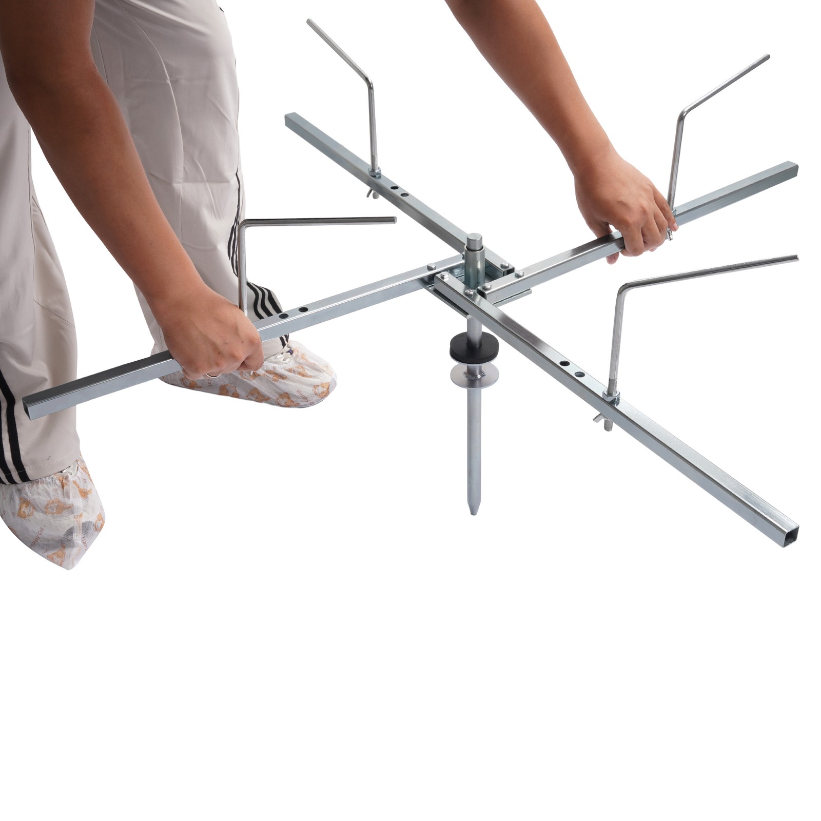 Spinning Jenny Fence Wire De-Reeler Galvanized Steel for 4000FT Fence Systems