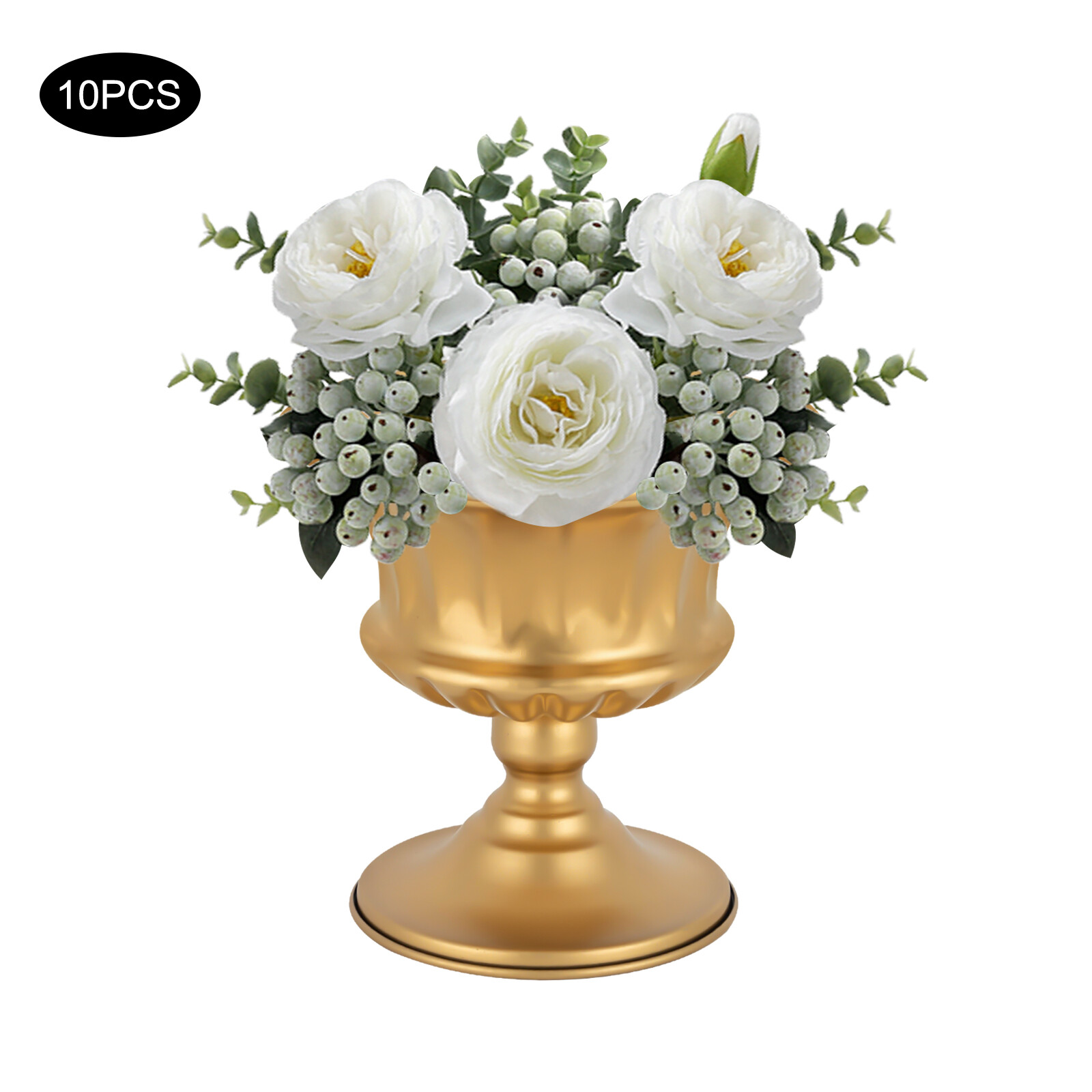 10-Piece Mini Iron Vases Set For Wedding Centerpieces Tabletop Decor