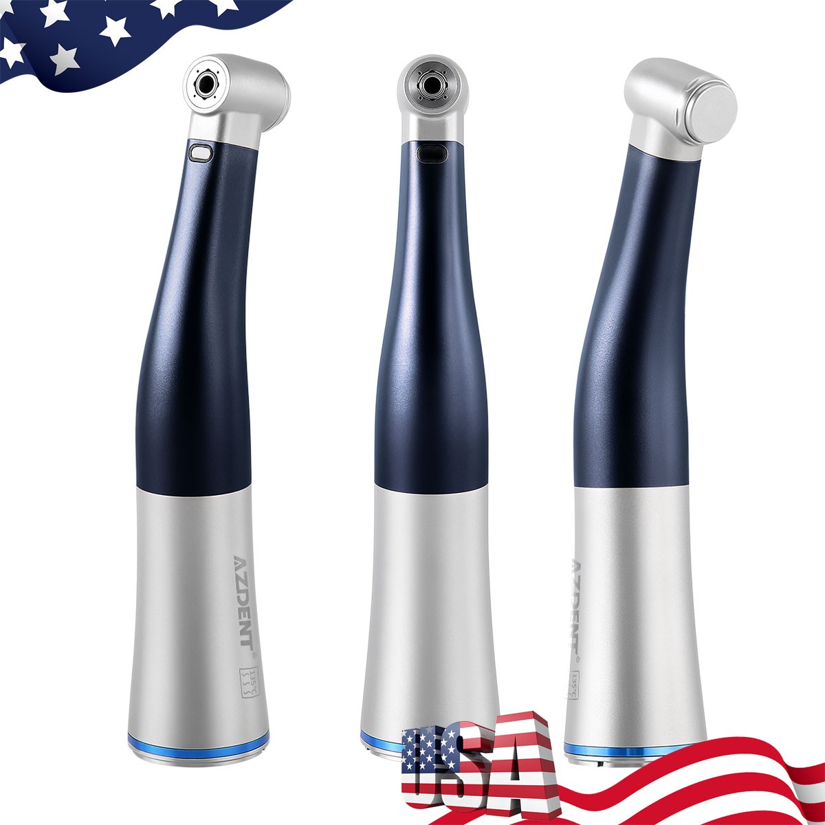 Dental 1:1 Fiber Optic Contra Angle Internal Spray / Diamond Polishing Wheels US