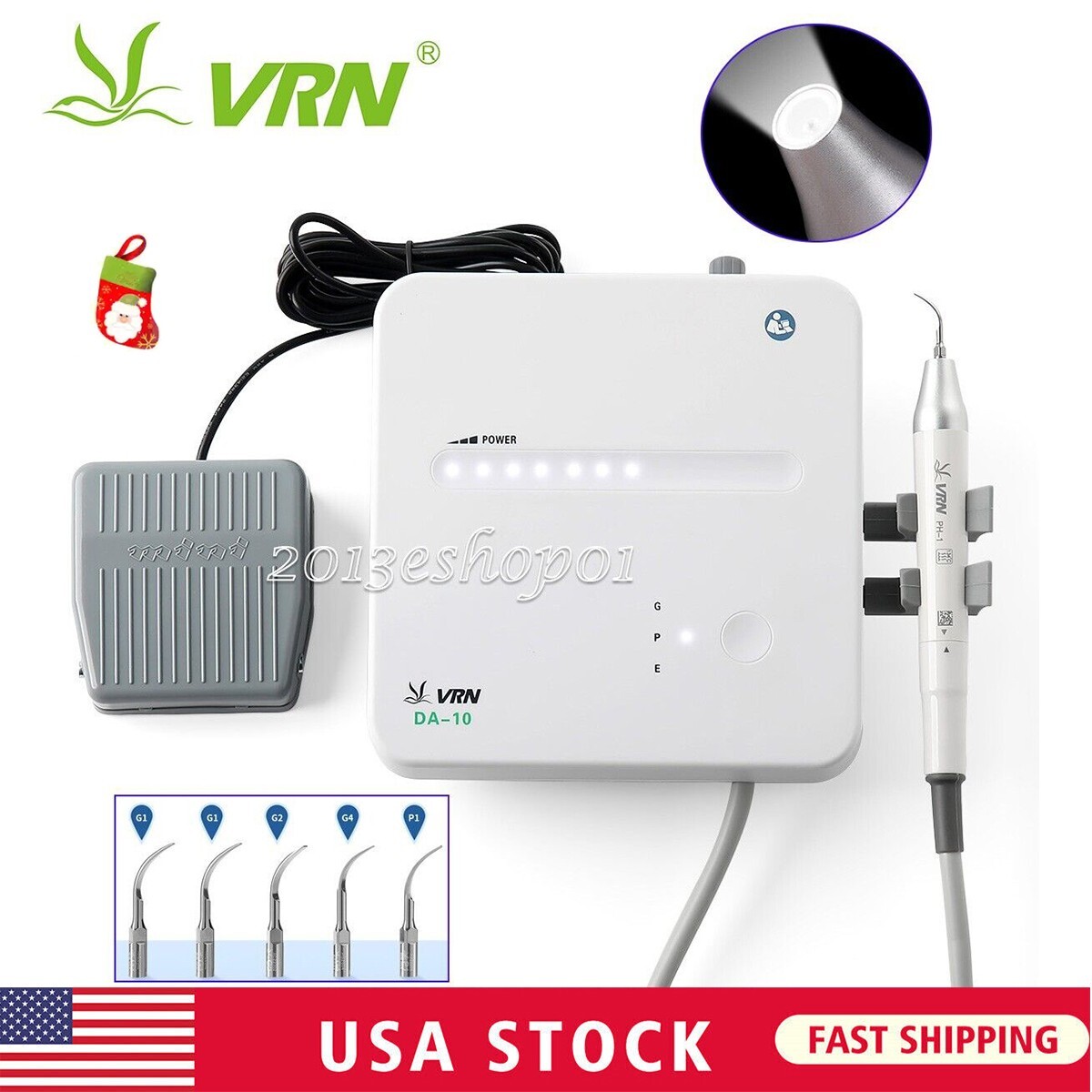 VRN-DA10 Dental Ultrasonic Scaler Perio Scaling Endo +LED Detachable Handpiece