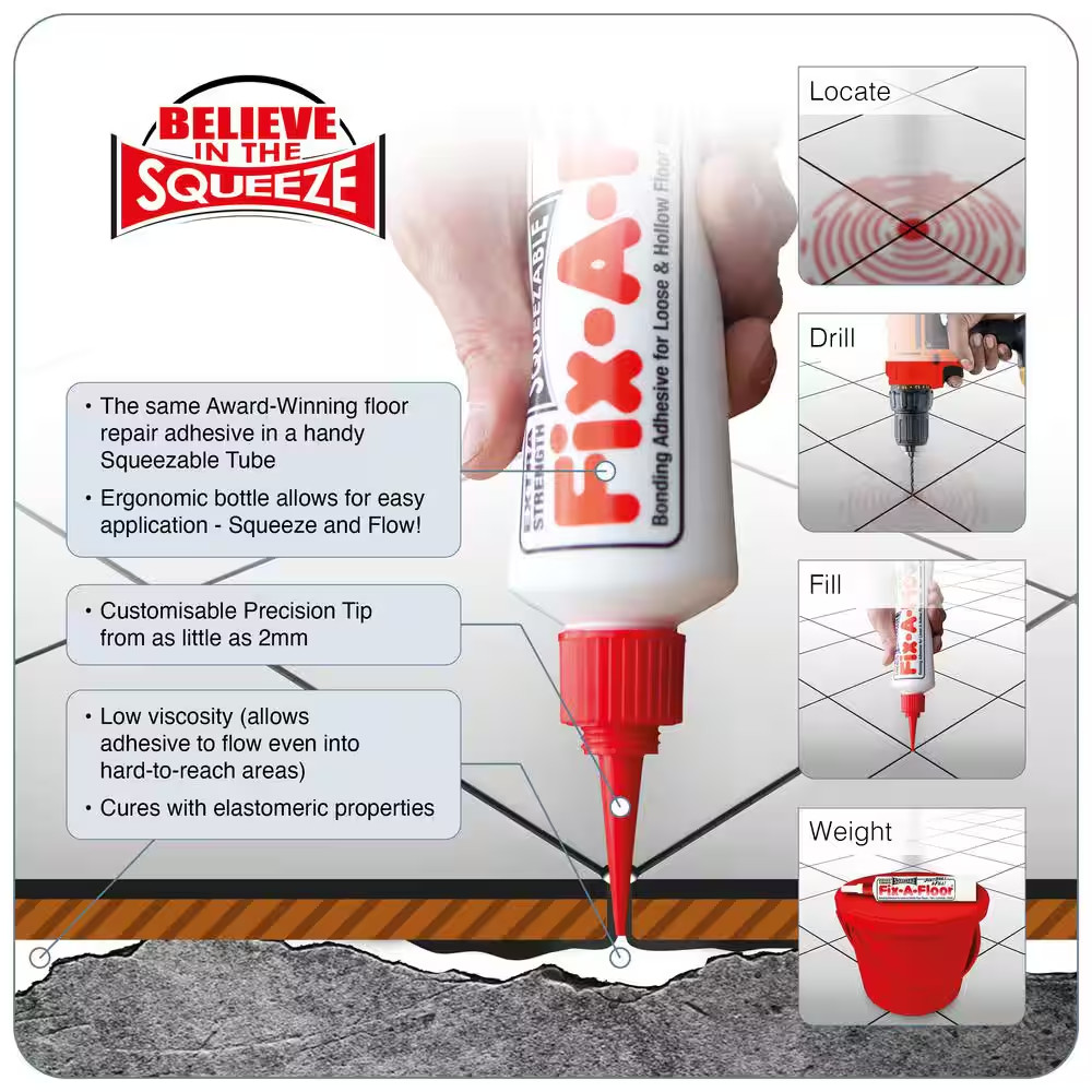 Squeeze Tube 10.1 Oz. Lb. Floor Patch Underlayment for Patching/Repair of Loose
