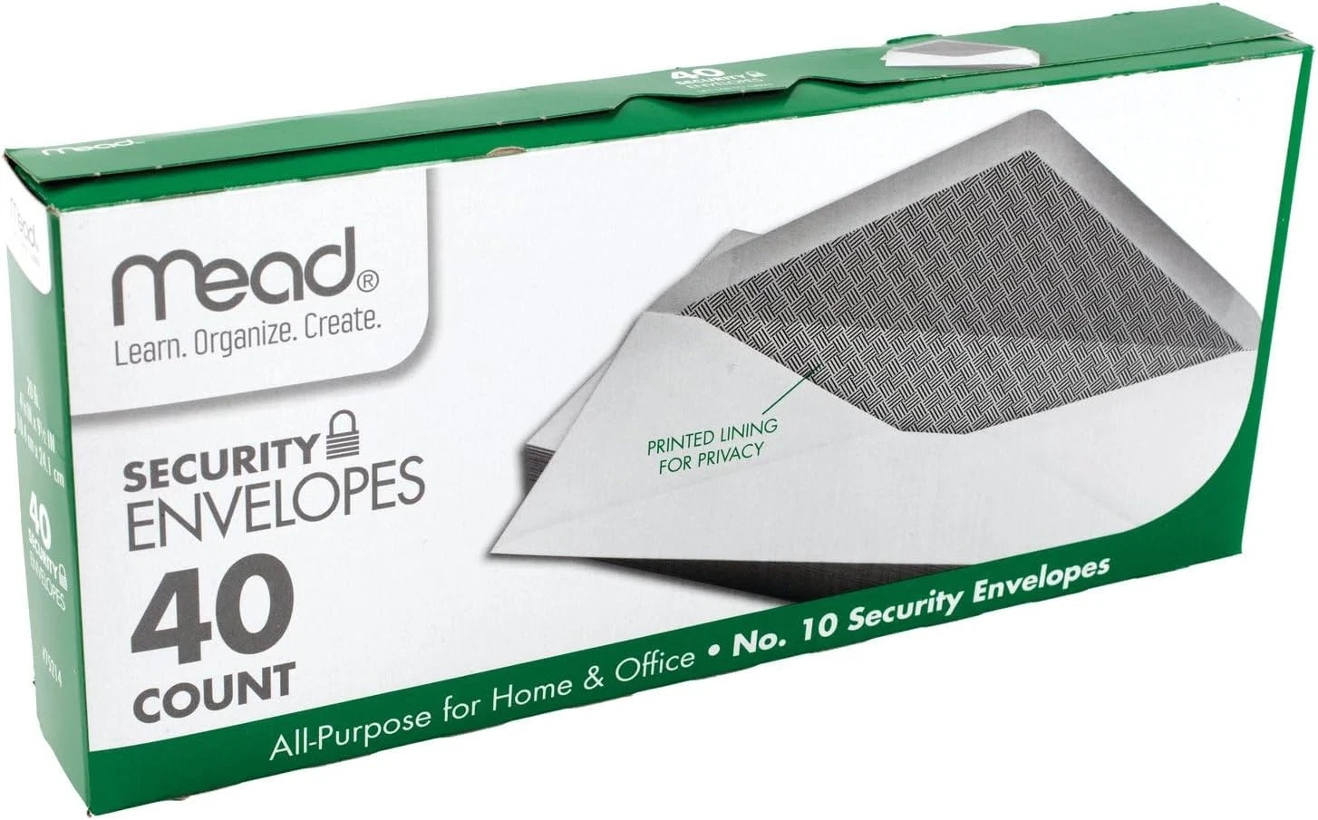 40Pcs Security Letter White Business Envelopes Security Printed Lining Gummed