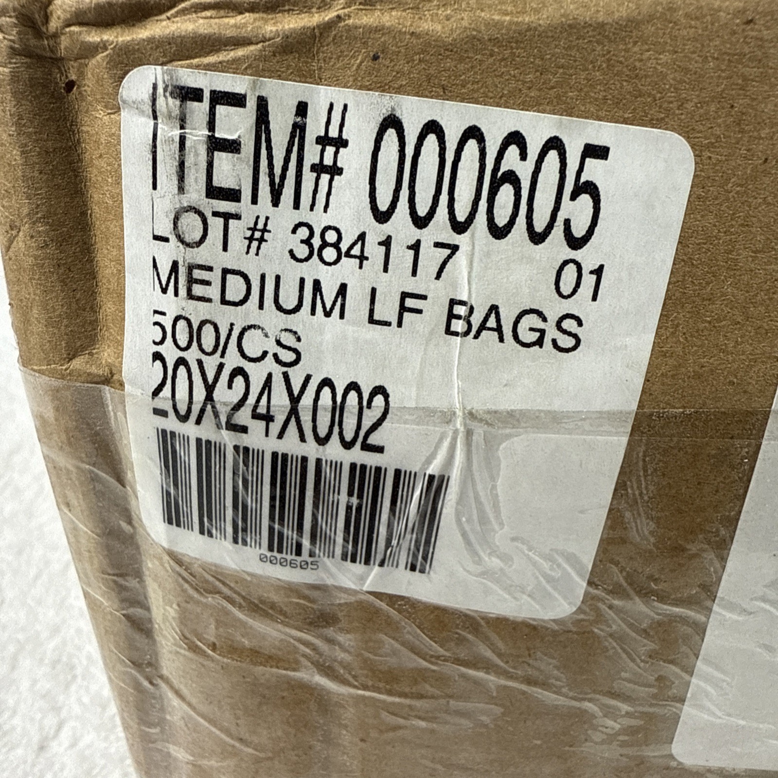20in x 24in 2-Mil 500ct Clear Poly Bags Flat Open Top Plastic Packaging Packing