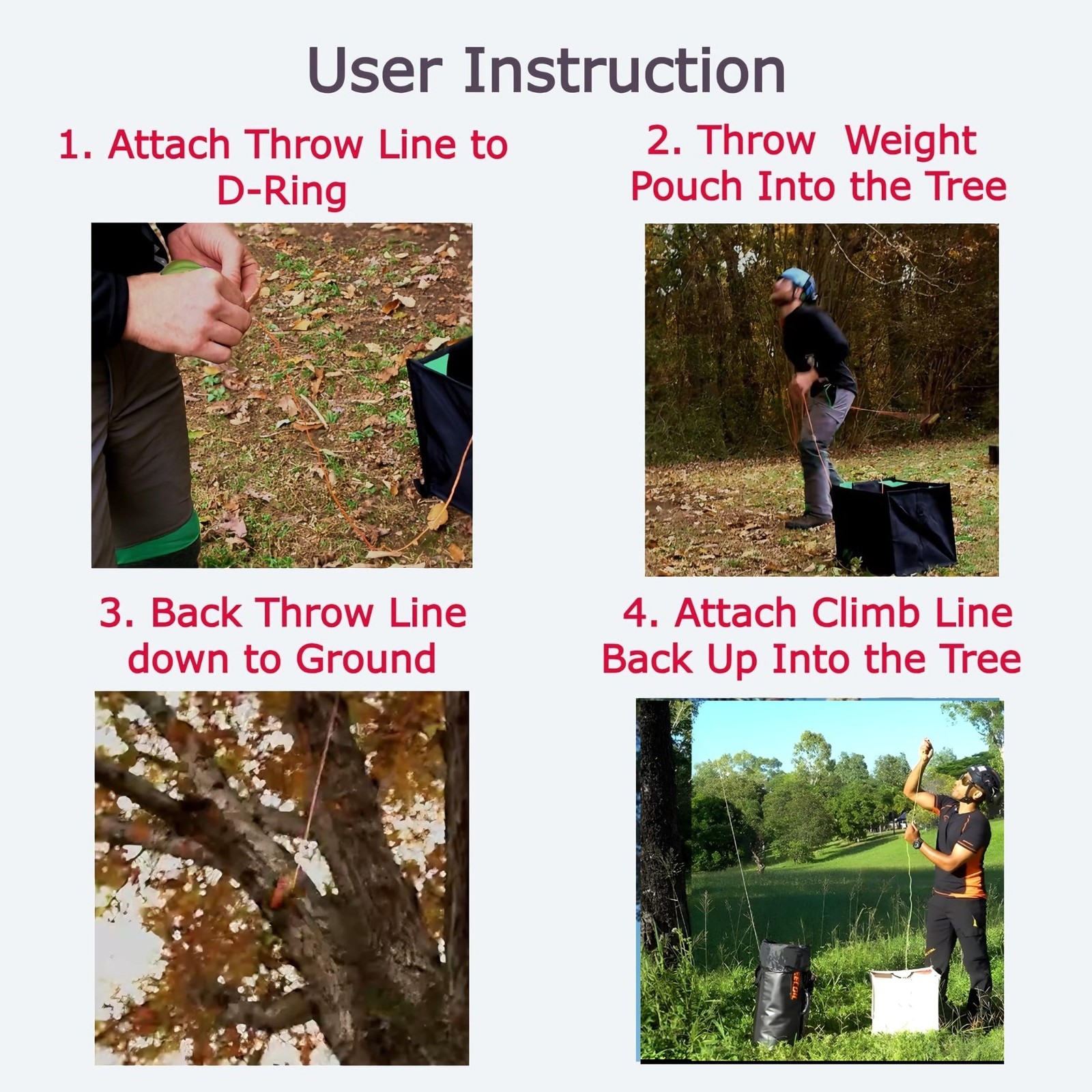 Arborist Throw Weight Pouch Bag 2-Pack Set (8 OZ and 12 OZ)- Outdoor Sports A…