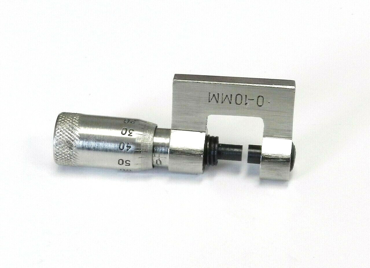 Mini Micrometer 10mm Small Micrometer Pocket Size Metric 0-10mm x 0.01mm