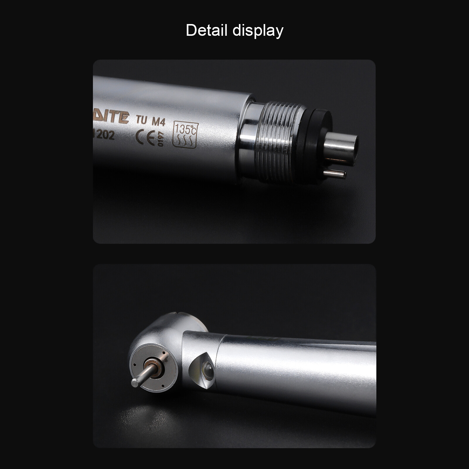 NSK Type Dental LED High Speed Handpiece Internal Triple Spray Push Button 4H CE