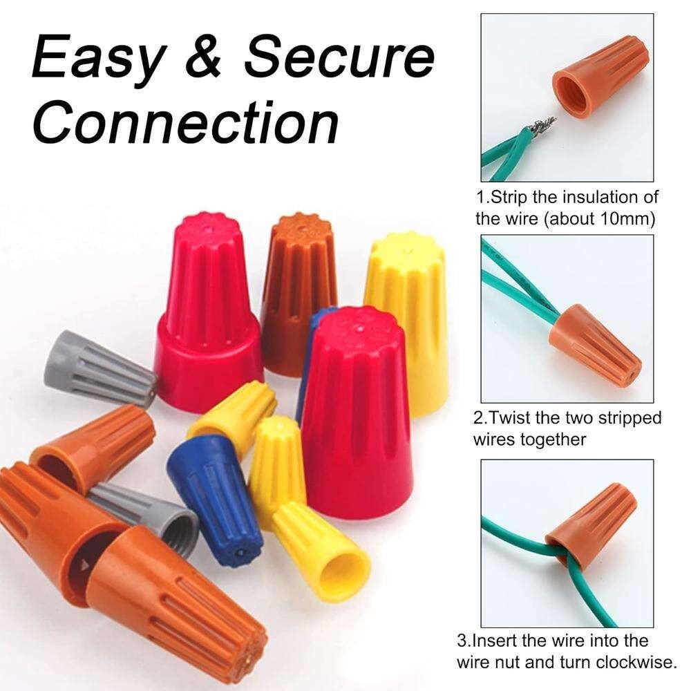 Variety of Twist-On Wire Connector Connection nut Barrel Screw RoHS UL Color LOT