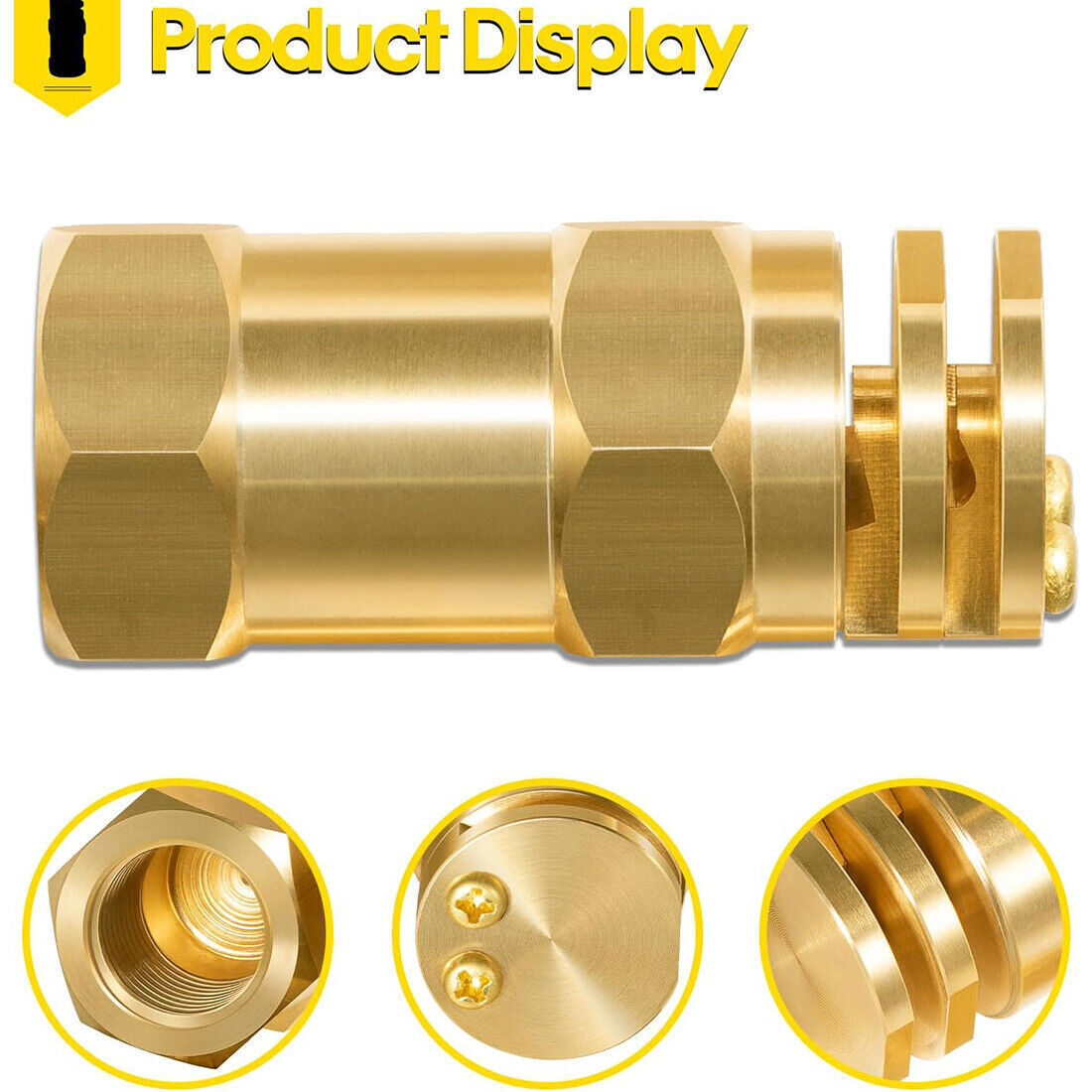 Boomless Spray Nozzle w/90°&180°Caps 1/2″FPT #5 Brass 40PSI 2.0GPM Agricultural