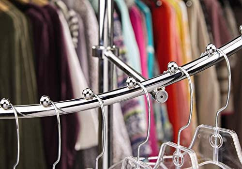 Spiral Clothing Rack Chrome 29 Ball Garment Retail Display Store Fixture 63″ H