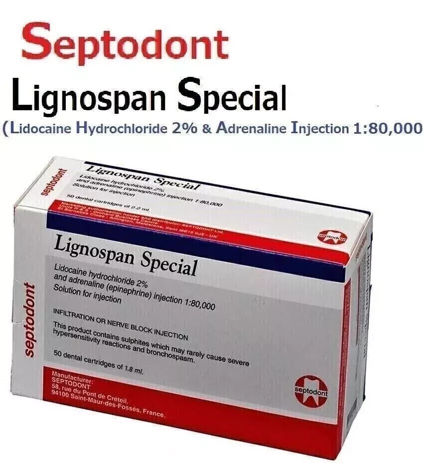 2 X New Dental Special Lign ospan 50 Cart 2% 1:80,000 Free Shipping Exp Feb 2026