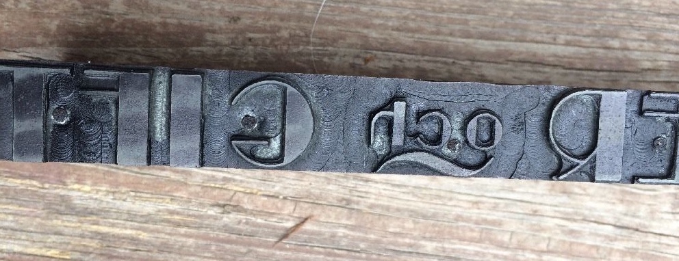 Vintage Swedish Letterpress Printing Block Buteljer och Gift Bottles & Gifts