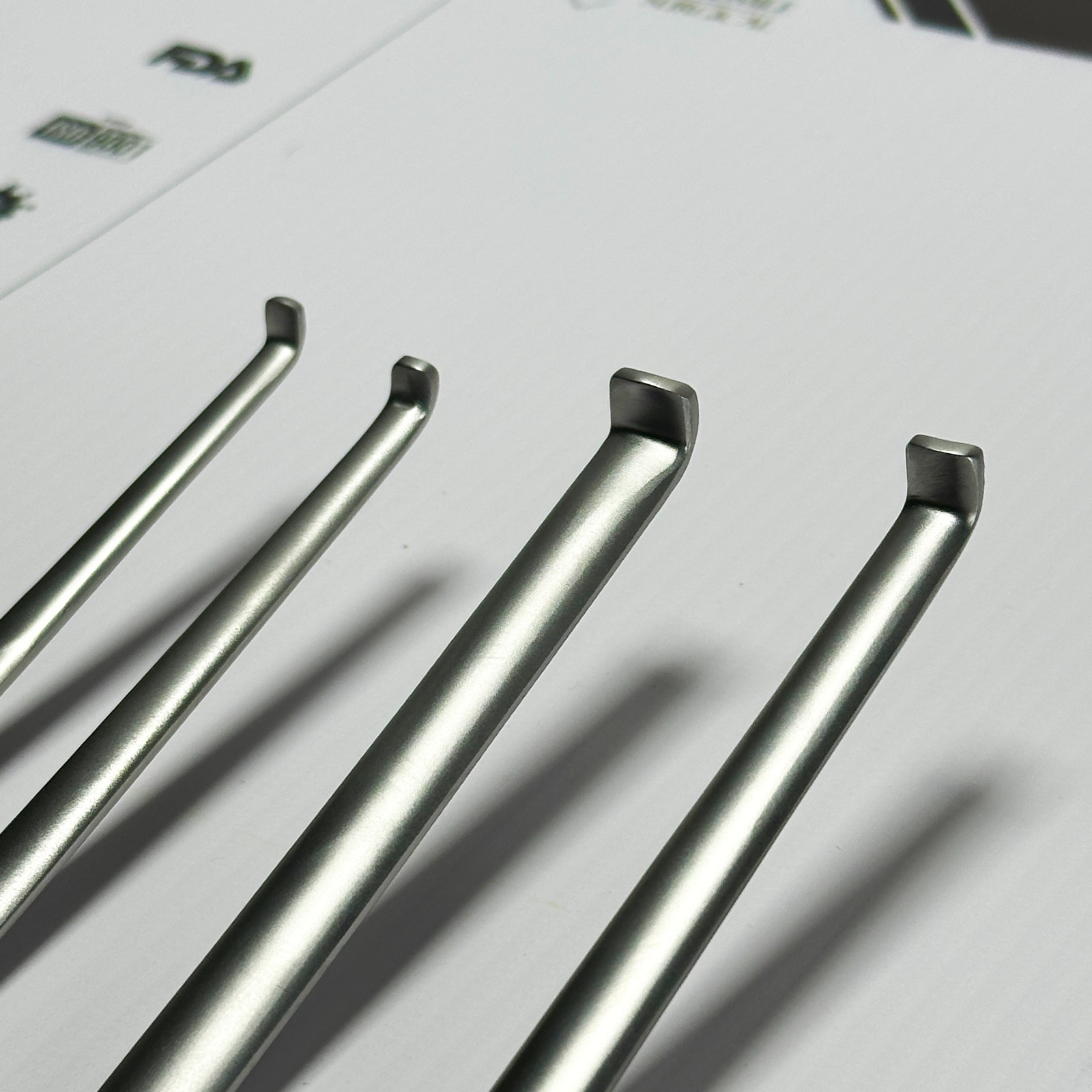 Caspar Nerve Root Retractor Bayonet Shaft 4,6,8,10 mm 4 PCs Set