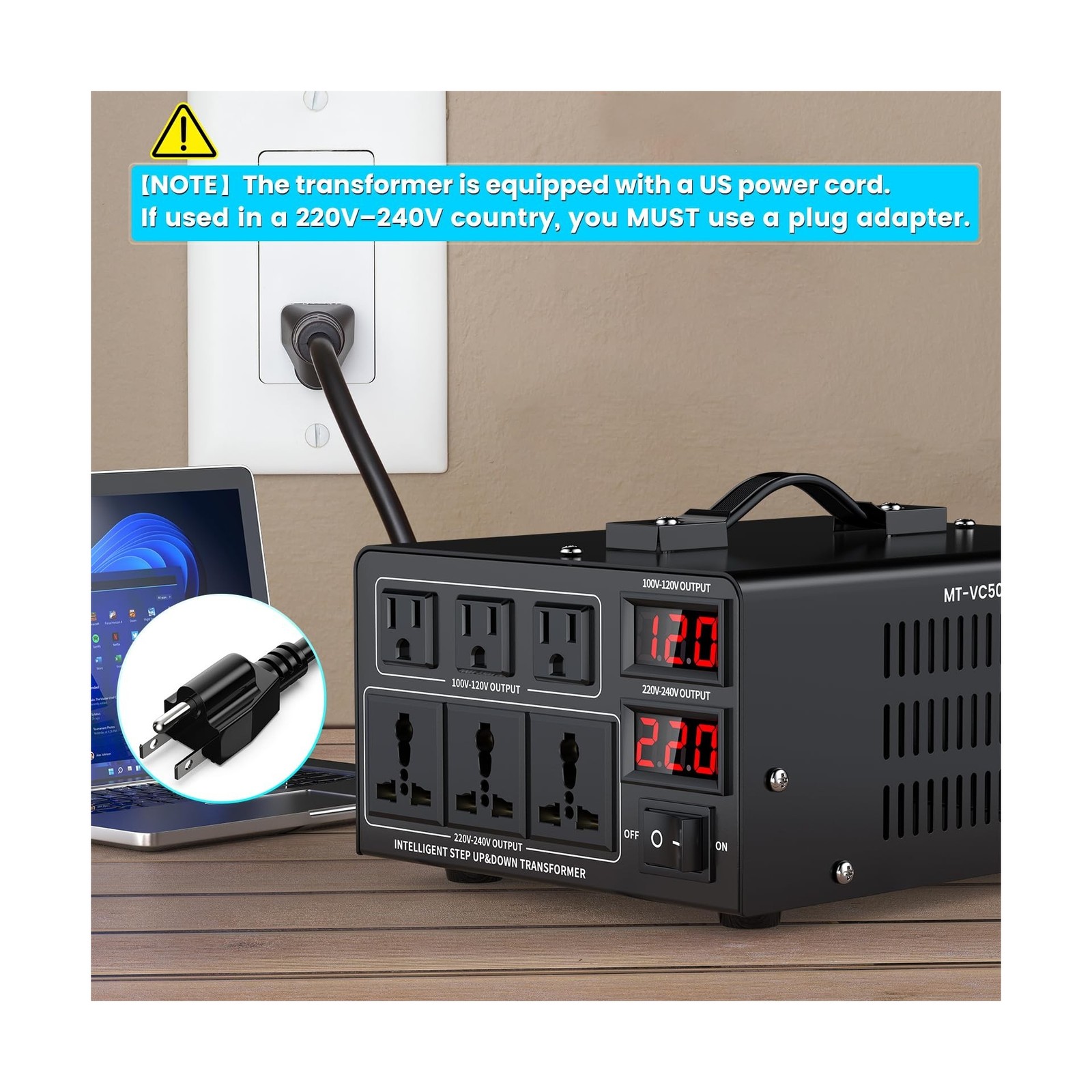 5000W Voltage Converter Transformer(110V to 220V or 220V to 110V) Step Up/Dow…