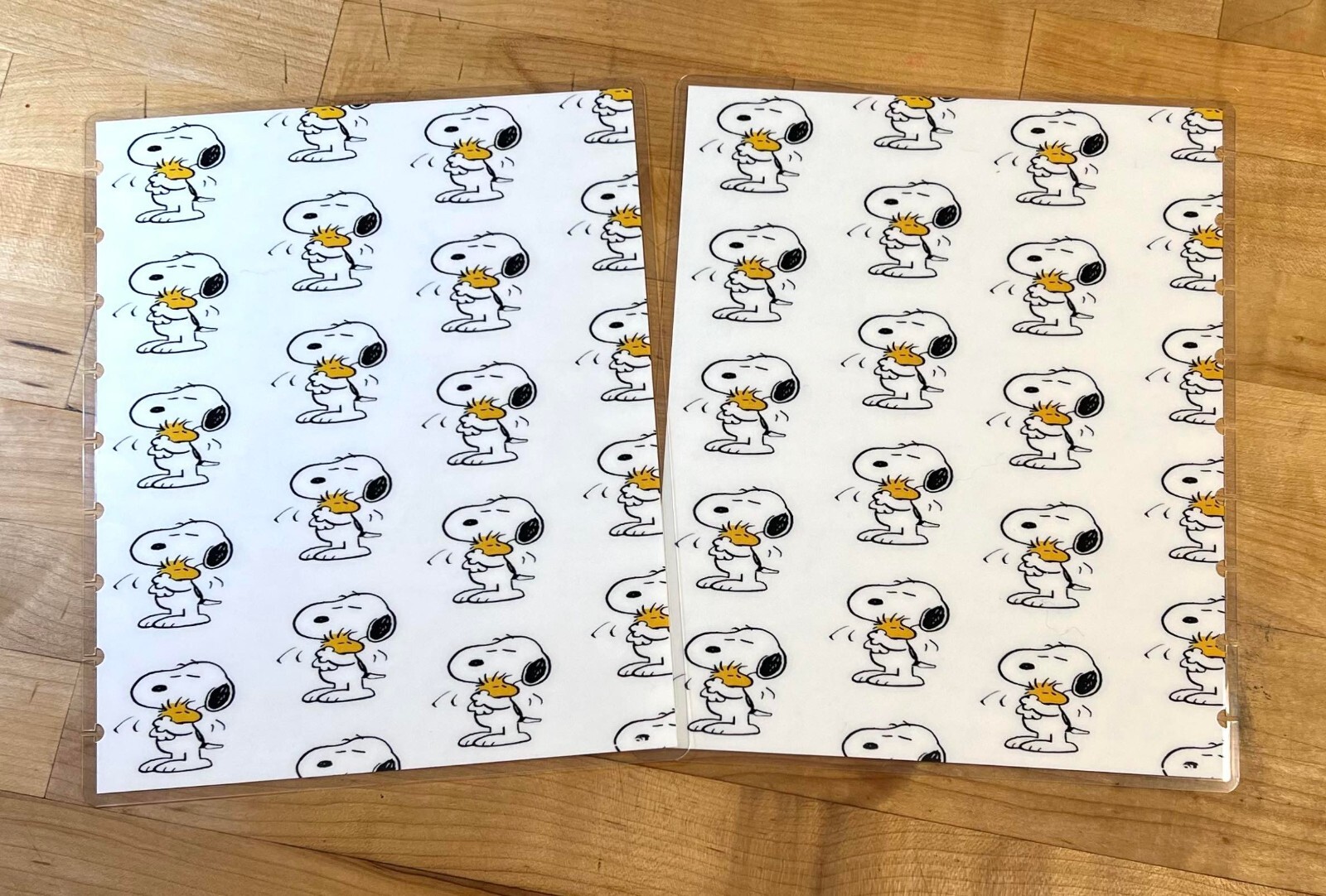 Snoopy & Woodstock Love Hug Cover Set 4 use with the Classic Happy Planner-