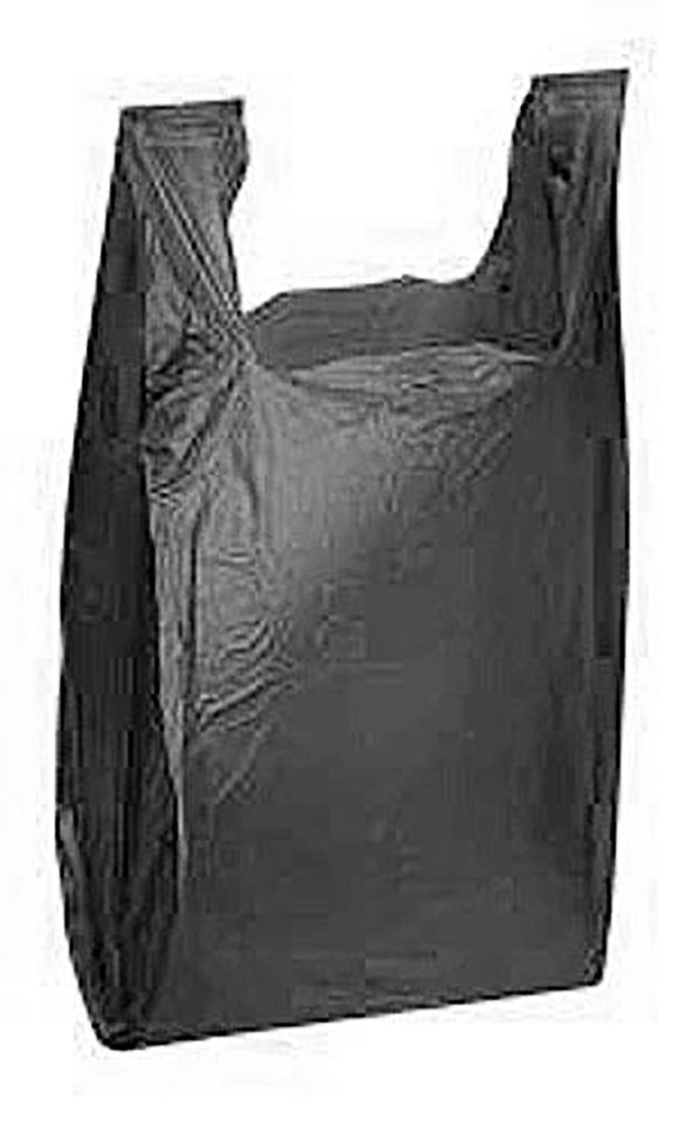 Grocery Bags 1000 Black Plastic Shopping Retail T Shirt 11 x 6 x 21″ Merchandise