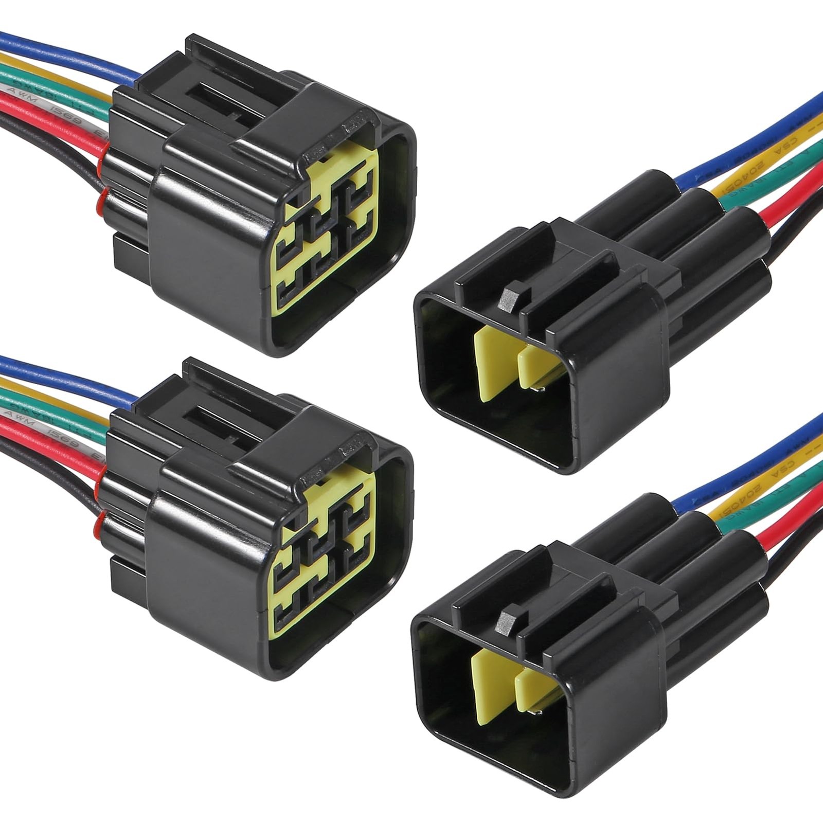 AITRIP 2PACK 6Pin Electrical connector, 6 pin waterproof 3.5 inches, 6 Pin