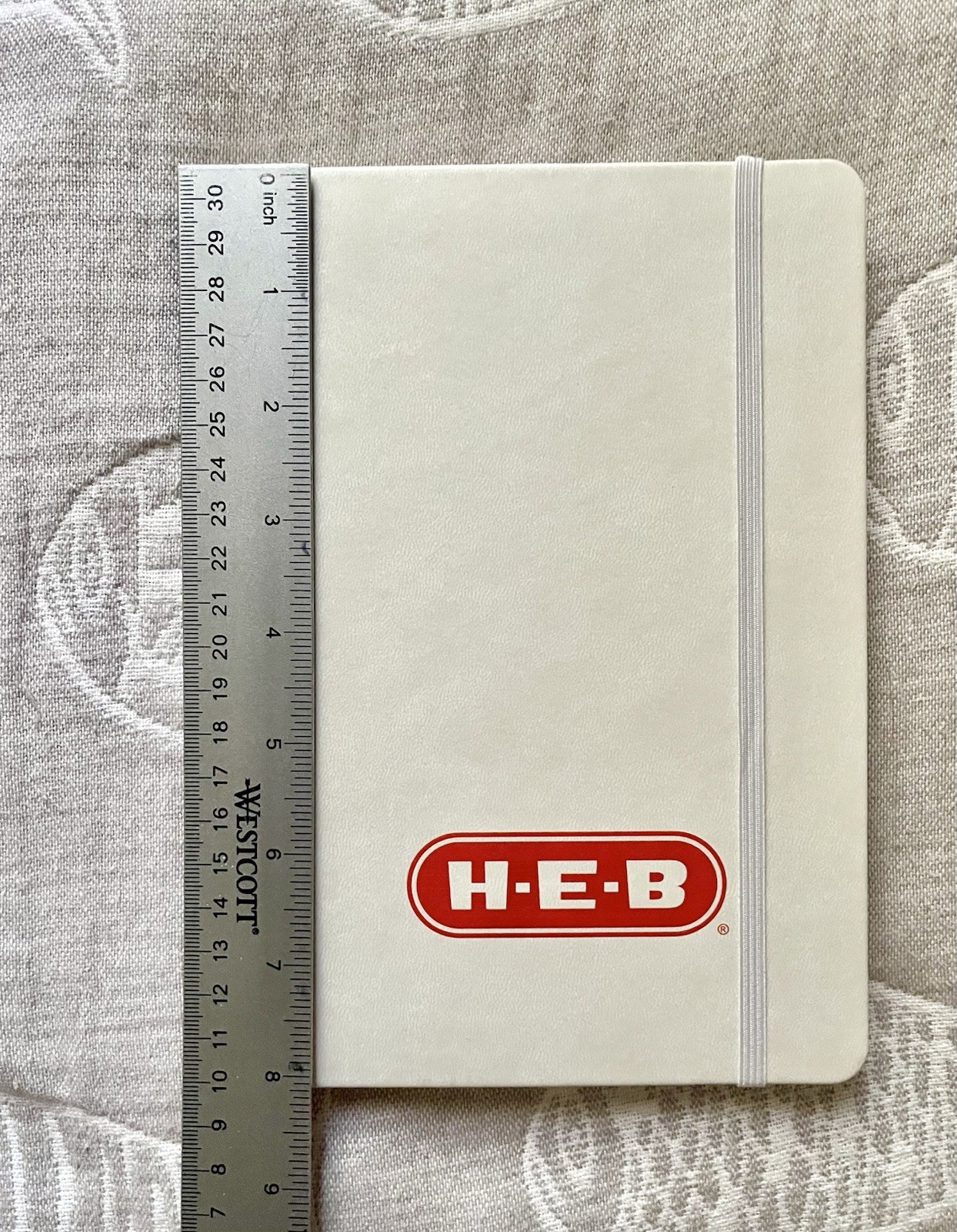 Rare HEB Employee Gift Memorabilia Store Branded Hardcover Notebook Ruled White