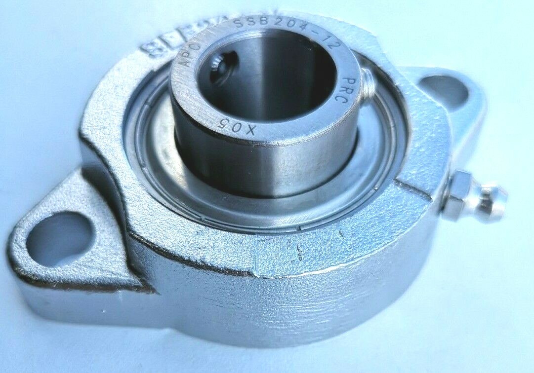 Premium SSBSLF205-16G | Stainless 1″ Bore 2-Bolt Flange Bearing Unit SBLF205-16G