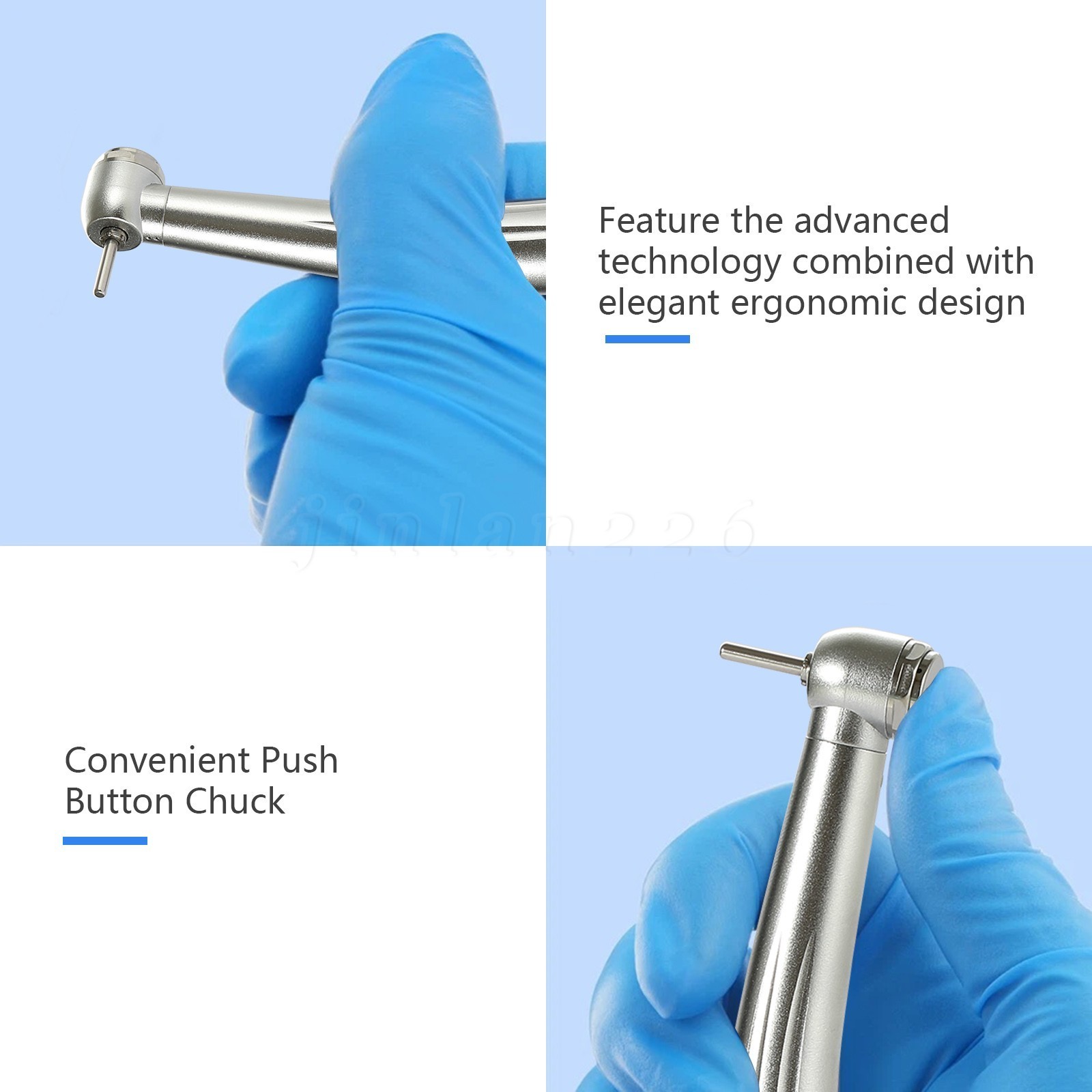 Dental High Speed Handpiece Small Mini Head Turbine 4 Hole Fit NSK