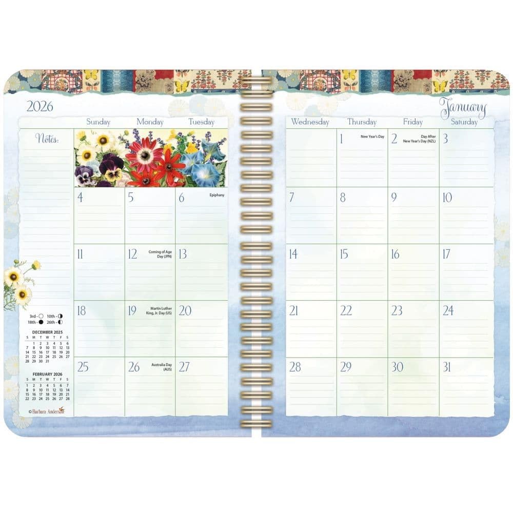 Lang, Garden Botanicals 2026 Engagement Planner by 6.5×9 inches, Multicolor