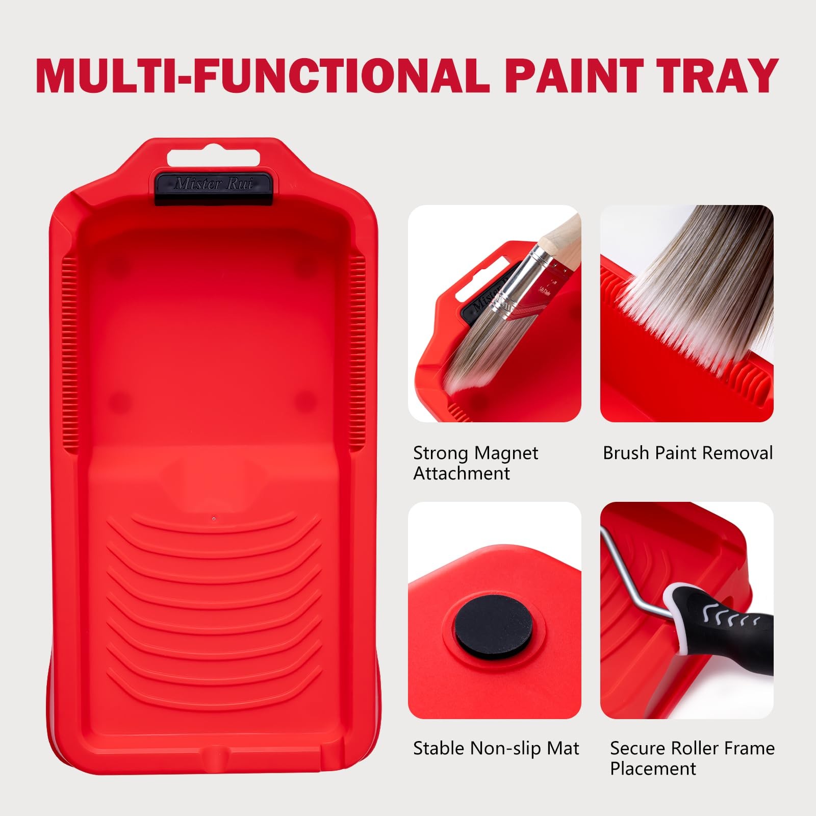 13Pcs Mini 4-Inch Paint Roller Kit Microfiber Rollers Tray Liners Trim Touch-Ups